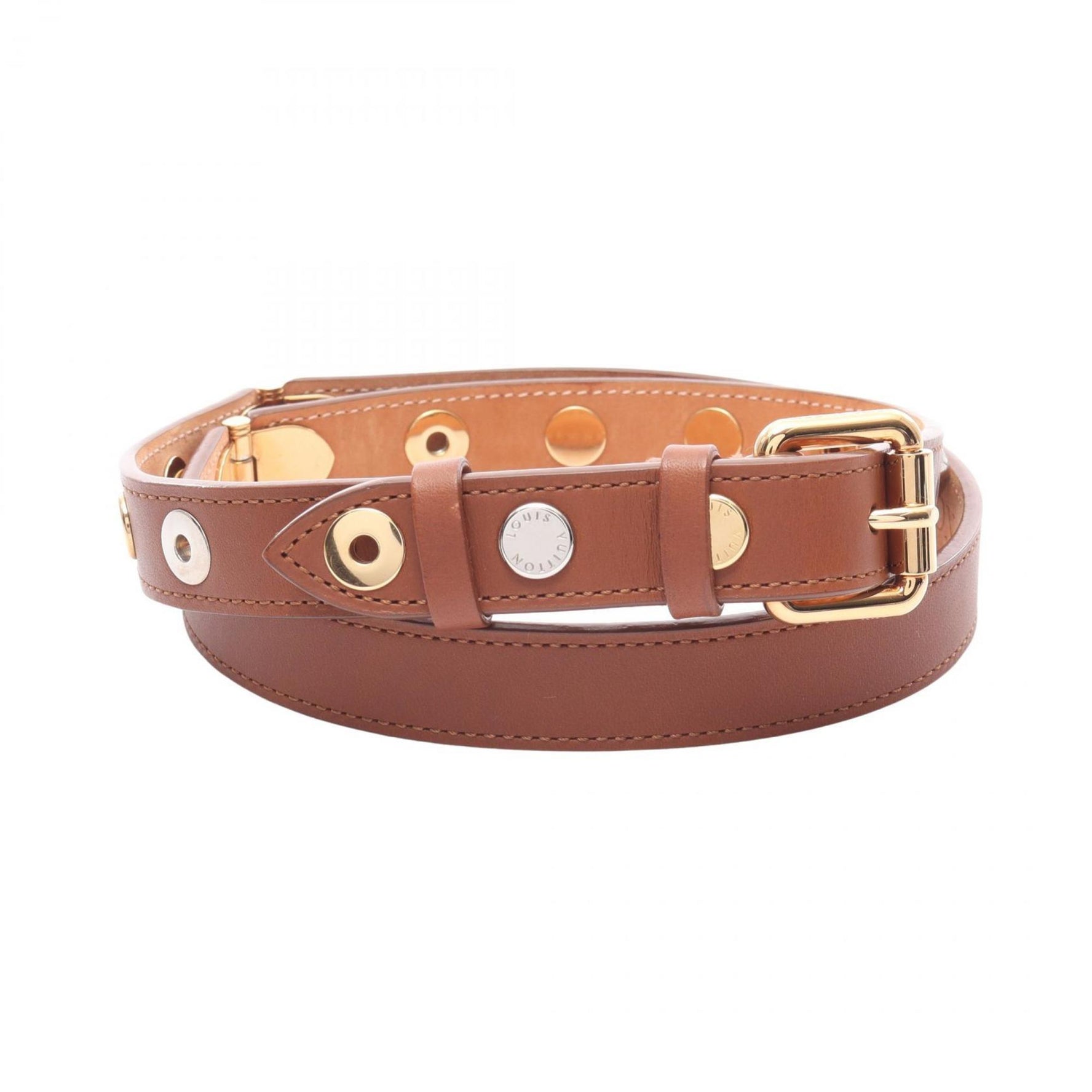 Louis Vuitton Santur Spike Belt, Leather