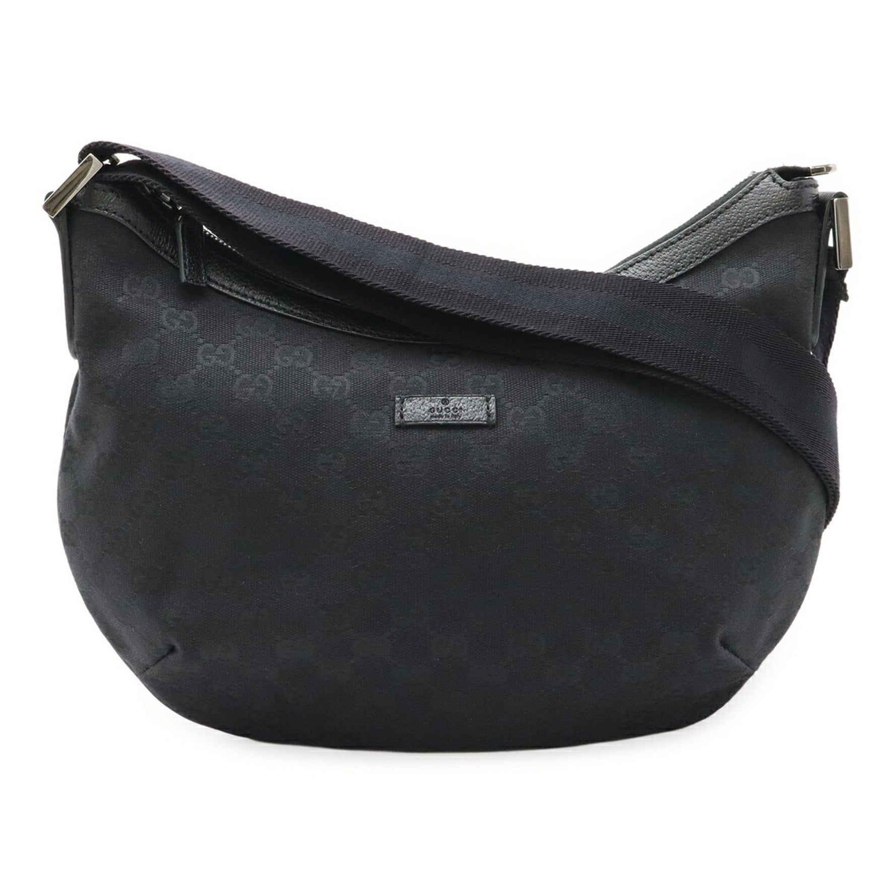 GUCCI GG canvas shoulder bag in leather