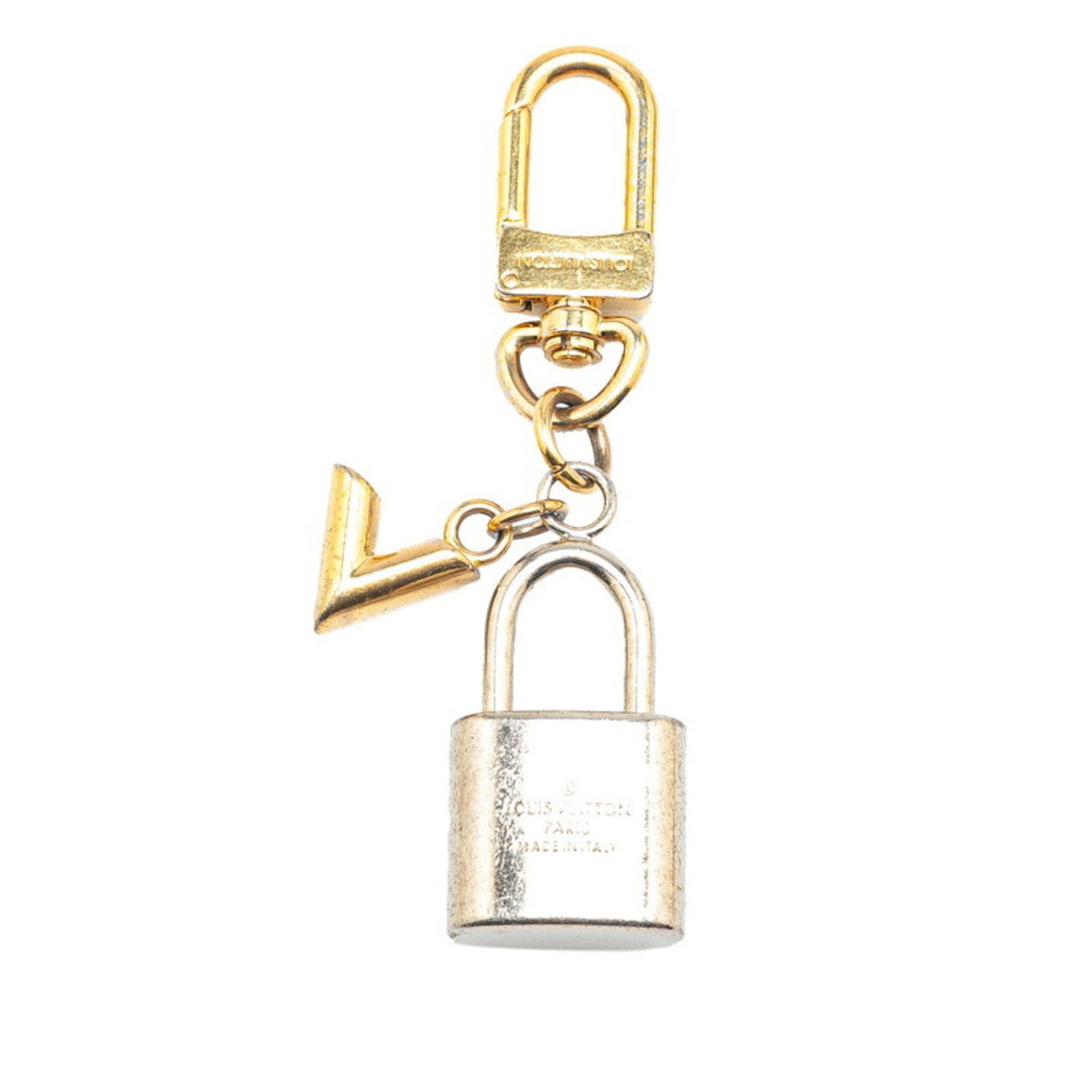 Louis Vuitton Kaleido V Padlock Keychain Charm M67376 Gold and Silver Plated Metal Women's LOUIS VUITTON