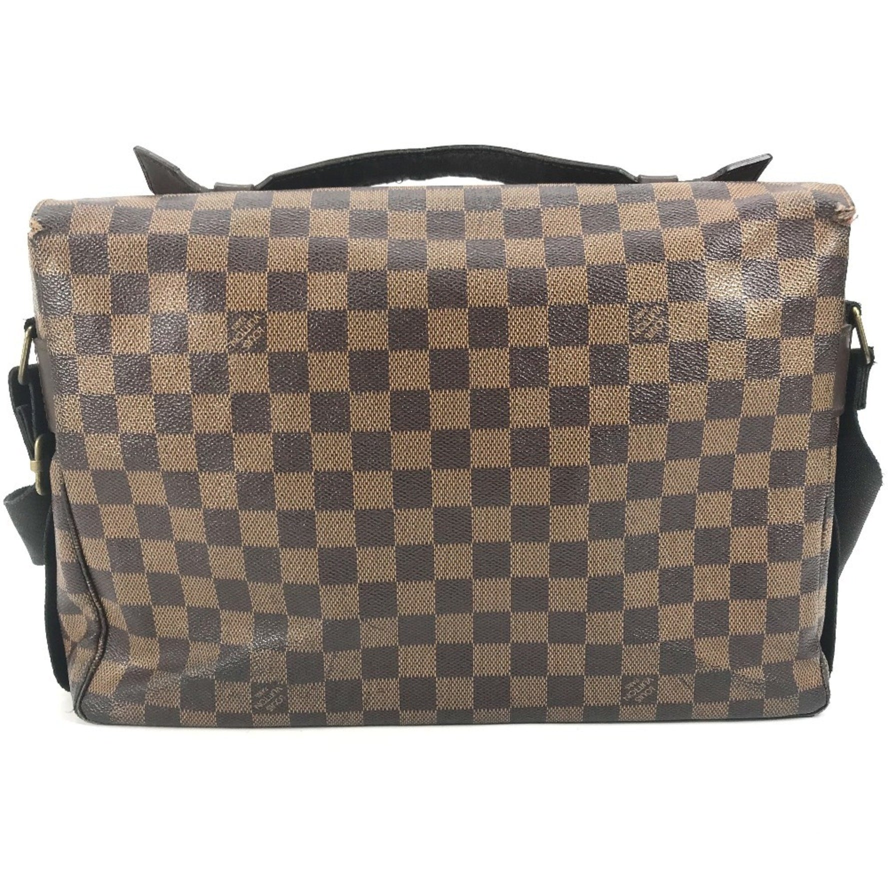 LOUIS VUITTON N42270 Damier Broadway Messenger Bag, 2-Way Shoulder Canvas, Women's, Ebene Brown