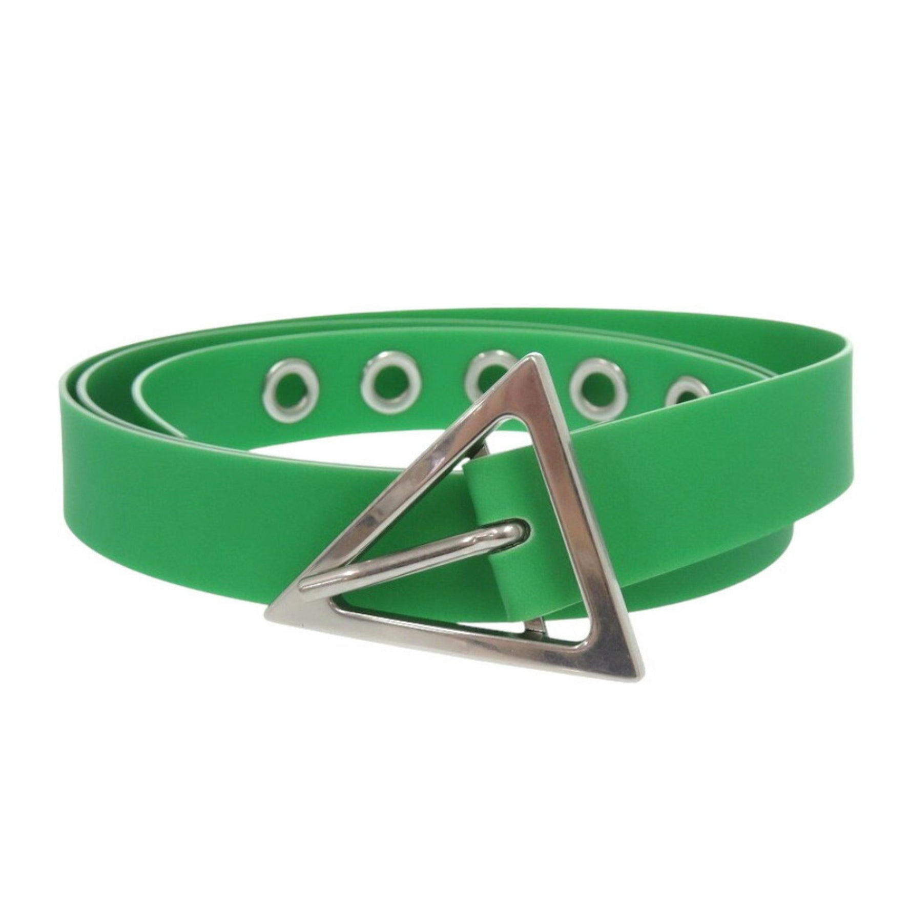 Bottega Veneta Triangle Buckle 3724 Rubber PARAKEET Belt