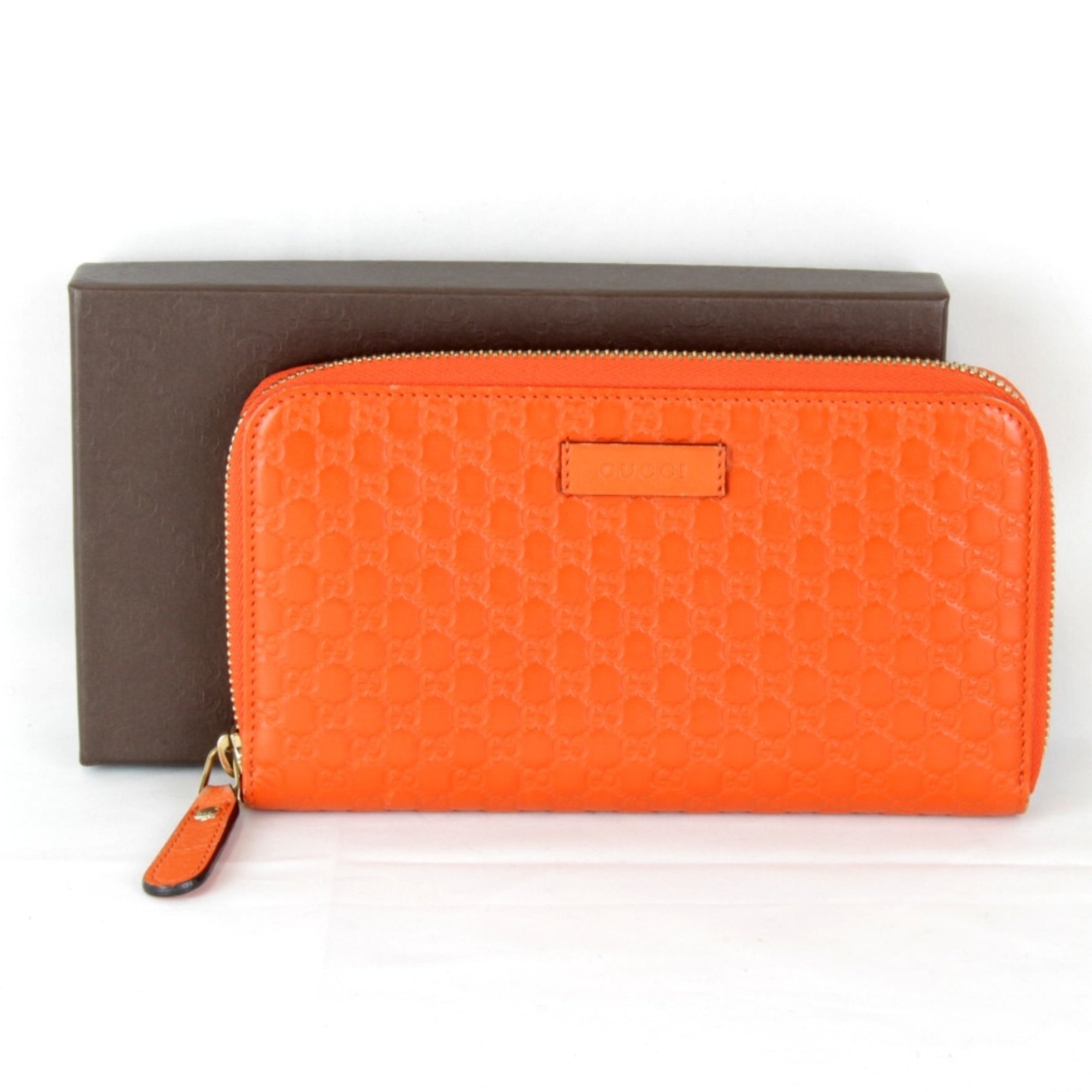 GUCCI Micro Round 449391/527545 Long Wallet Shima Leather