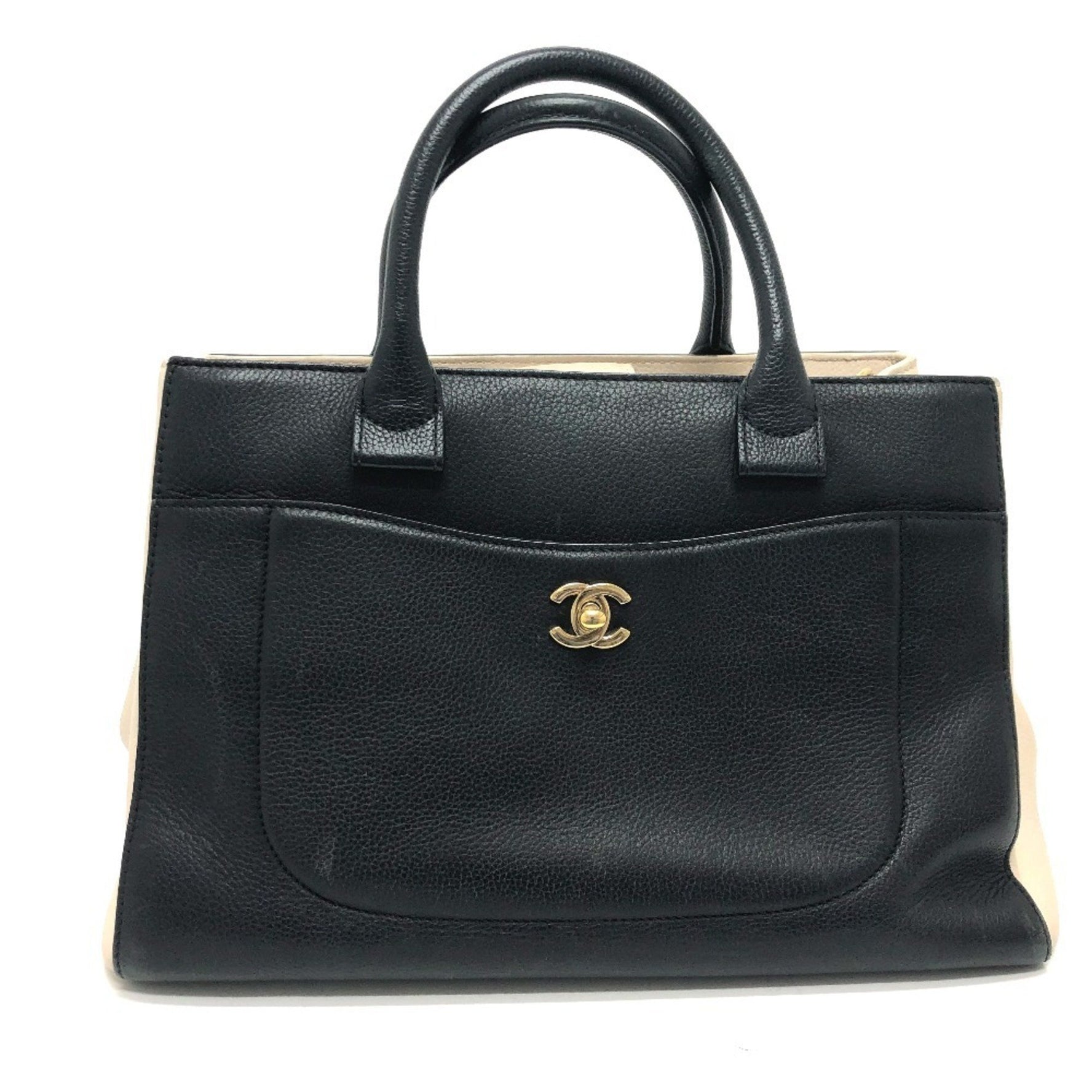 CHANEL CC Mark Executive Tote, Handbag/Tote Bag/Shoulder Bag, Leather