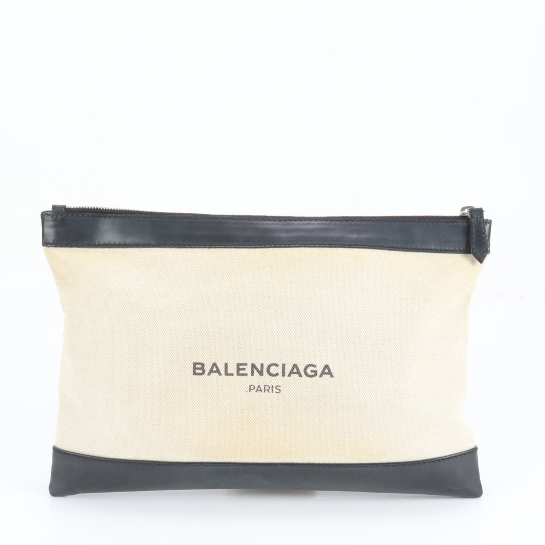 Balenciaga Navy Clip M Leather Second Bag/Clutch Bag Black