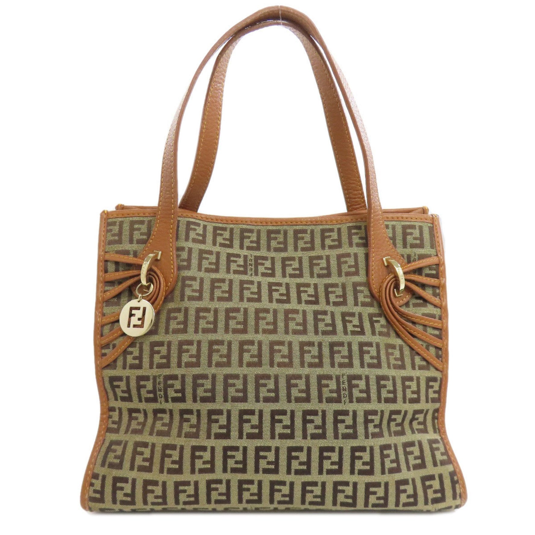 Fendi Zucca pattern canvas handbag
