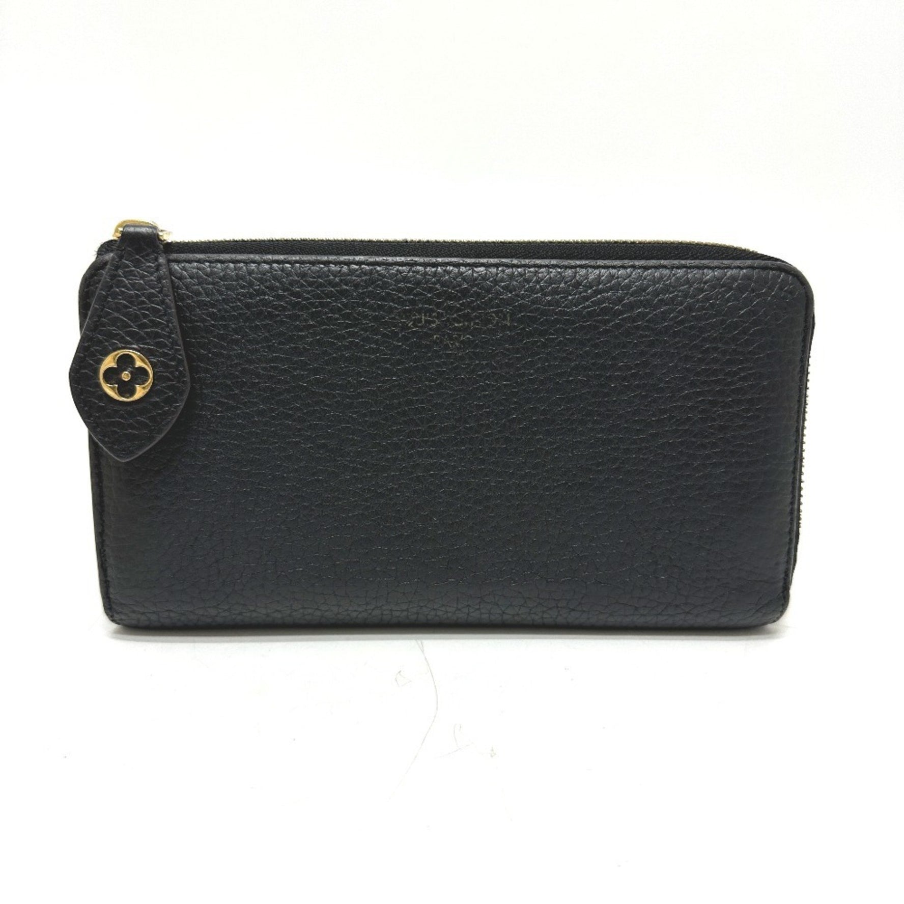 LOUIS VUITTON M63102 Portefeuille Comet Long Wallet in Taurillon Leather, Women's, Black