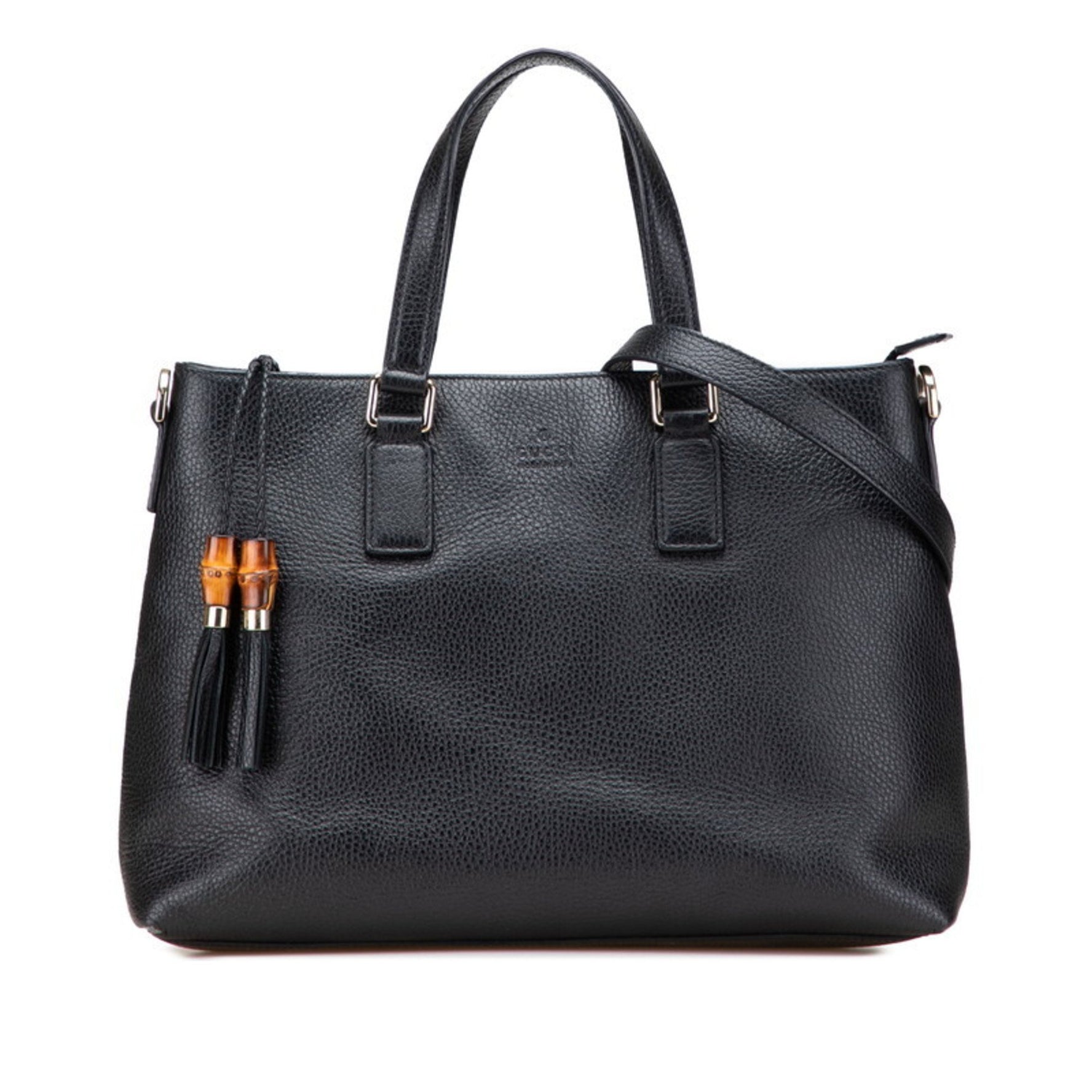 Gucci Bamboo Tassel Handbag, Crossbody/Shoulder Bag, Leather