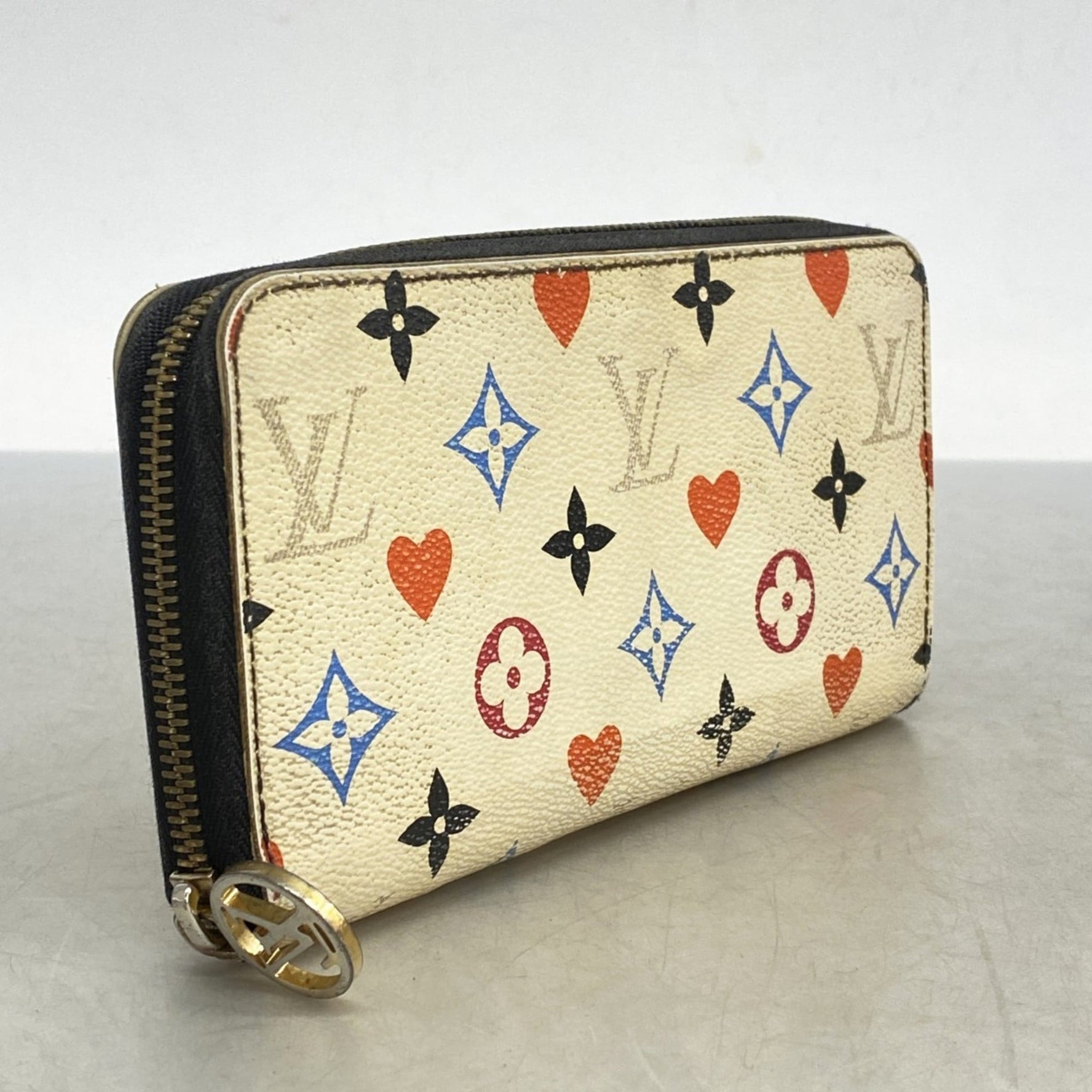 Louis Vuitton Monogram Game On Zippy Wallet White Multicolor