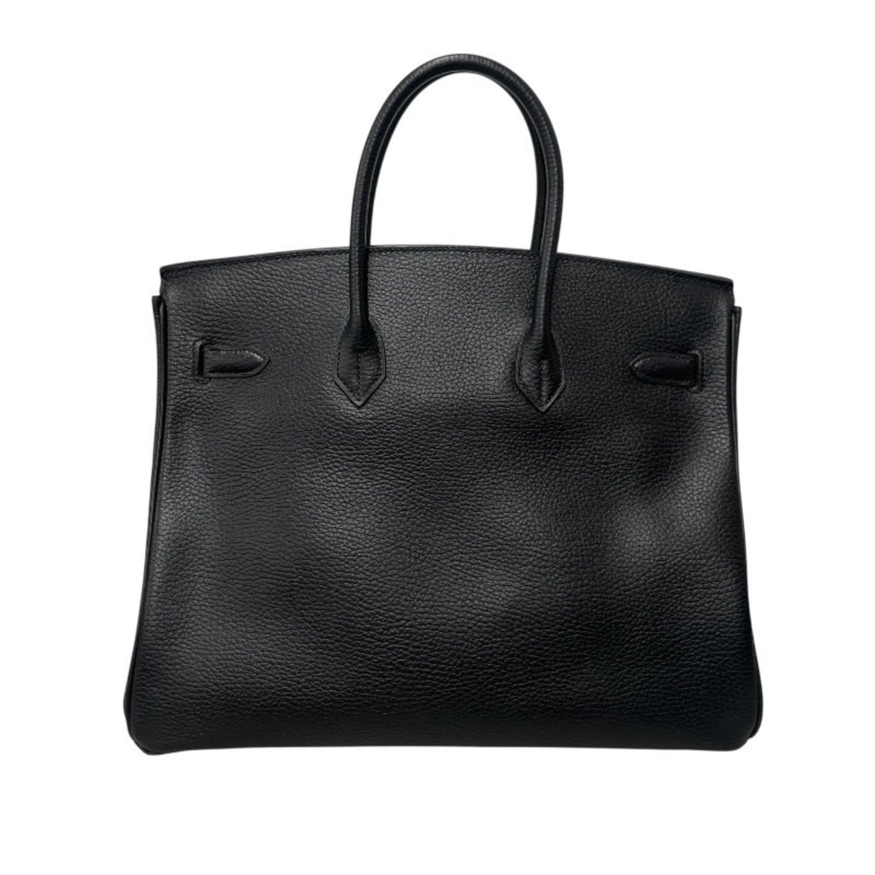 HERMES Birkin 35 Ardennes Handbag for Women, 2001, Black with Gold Hardware, Stamped E