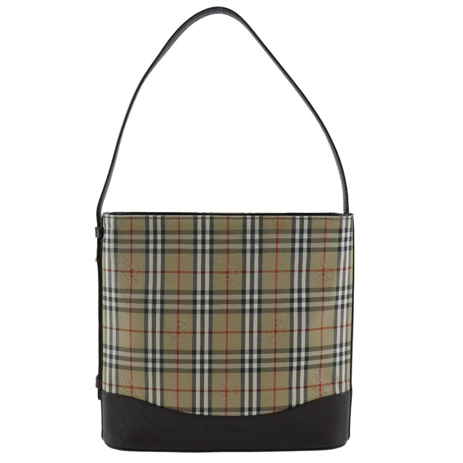 Burberry Nova Check Shoulder Bag Canvas x Leather Brown A5 Type Women's