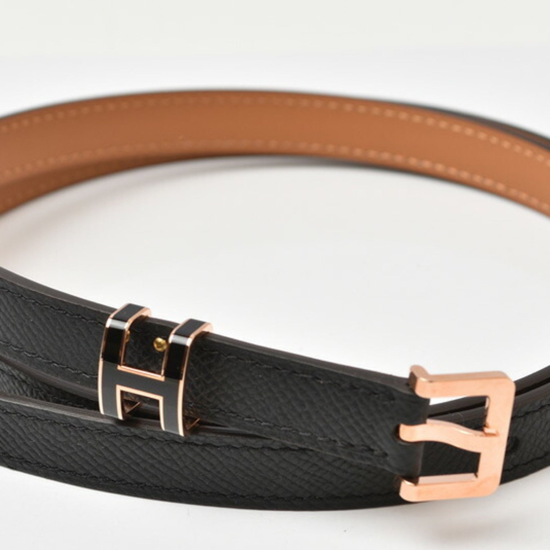 Hermes Belt Pop Size 85 Epsom Pink Gold Plated Unused