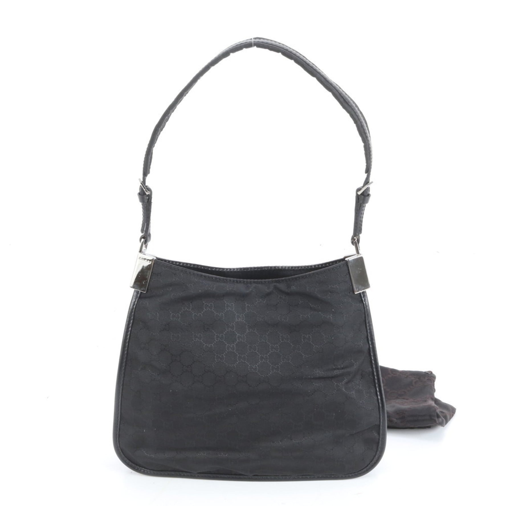 Gucci GG Nylon and Leather Shoulder Bag, One-Shoulder 005-0846