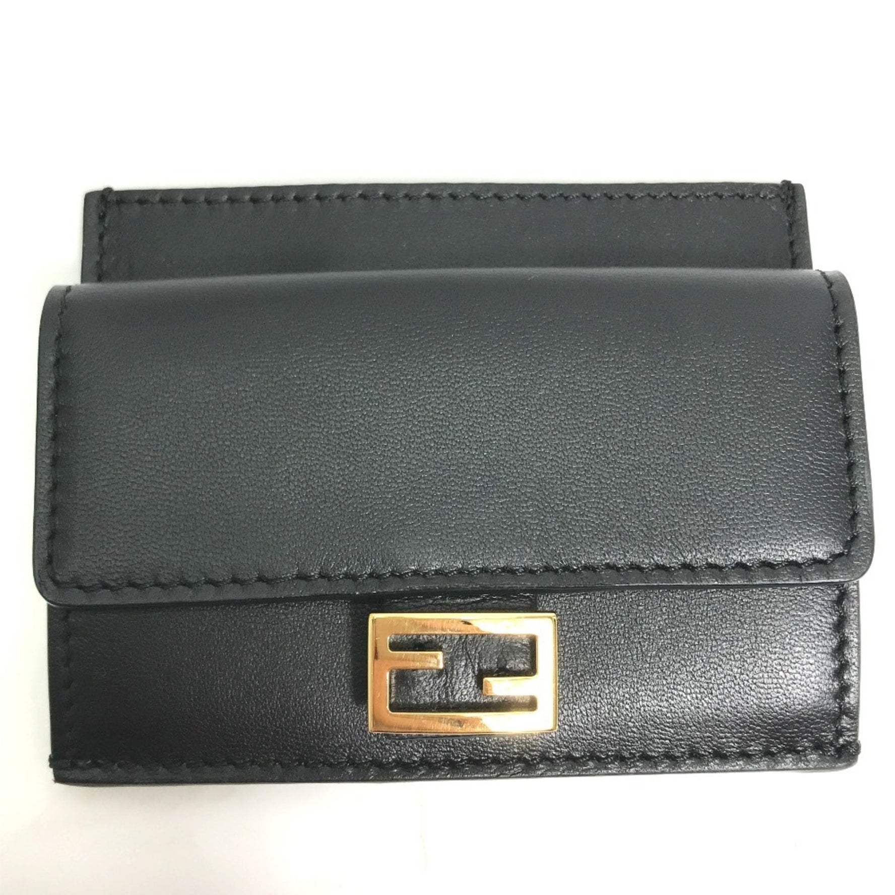 FENDI Baguette Card Holder/Coin Purse/Wallet in Leather