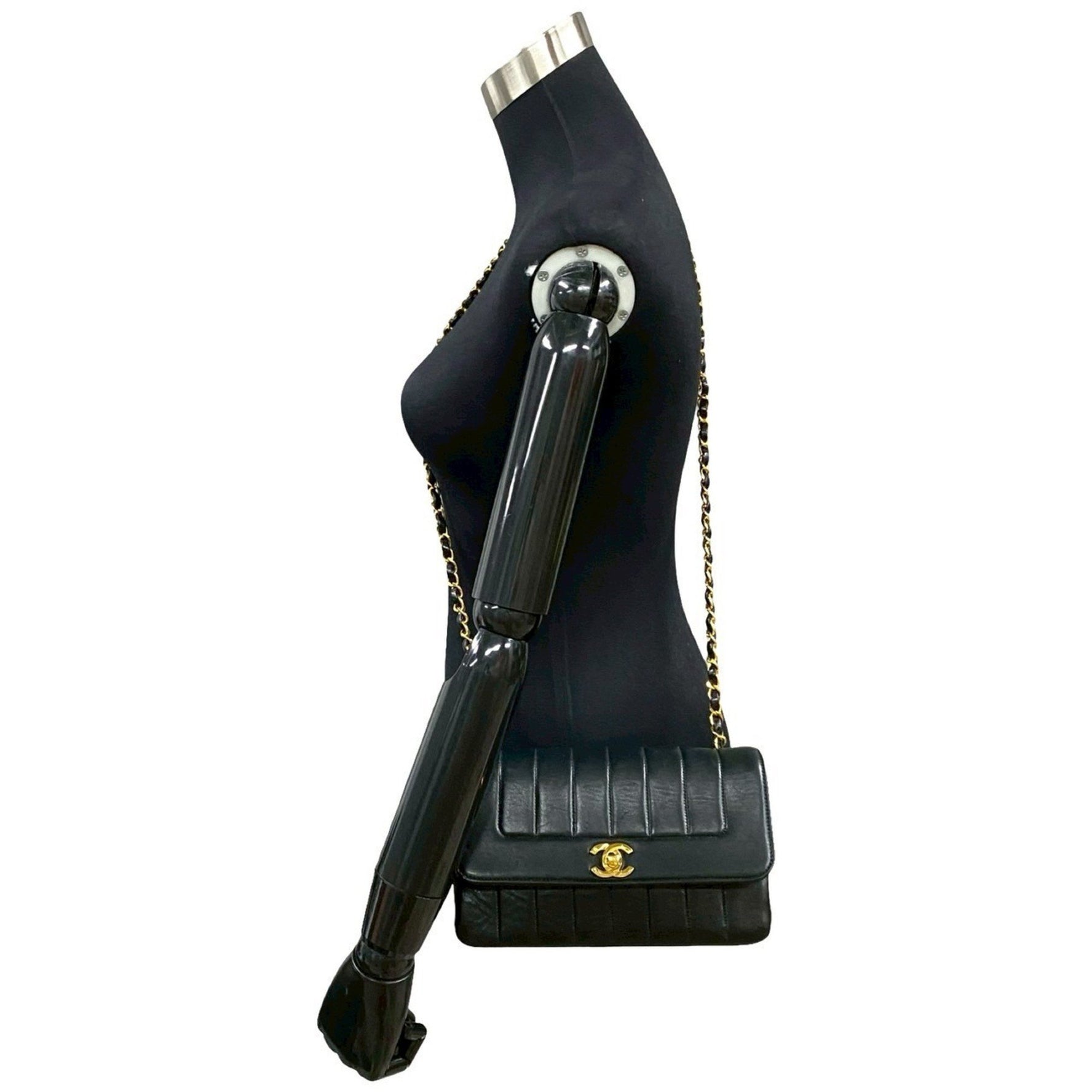 CHANEL Mademoiselle Coco Mark Lambskin Shoulder Bag, 722-3