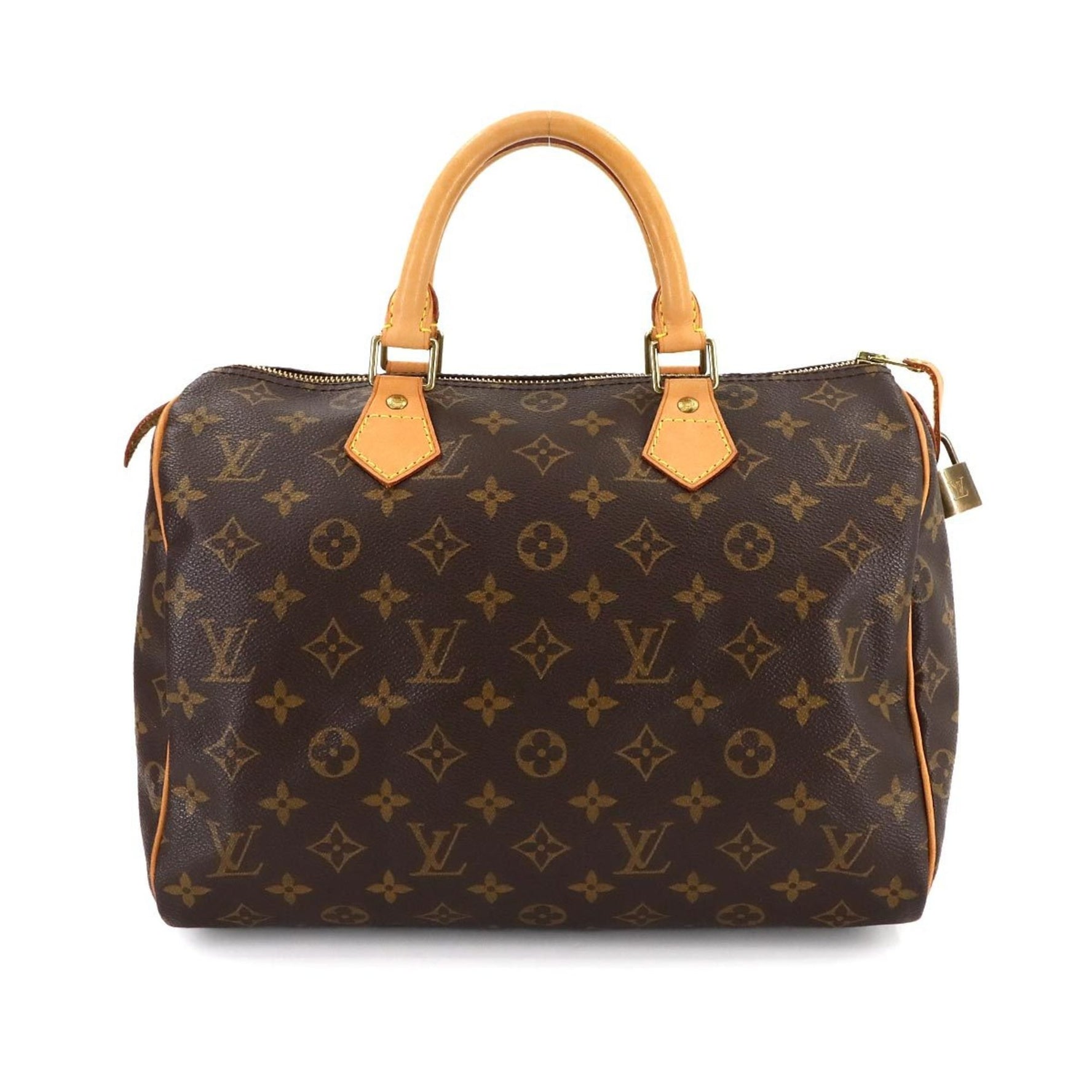 Louis Vuitton Monogram Speedy 30 Handbag, Brown, M41526, Gold Hardware