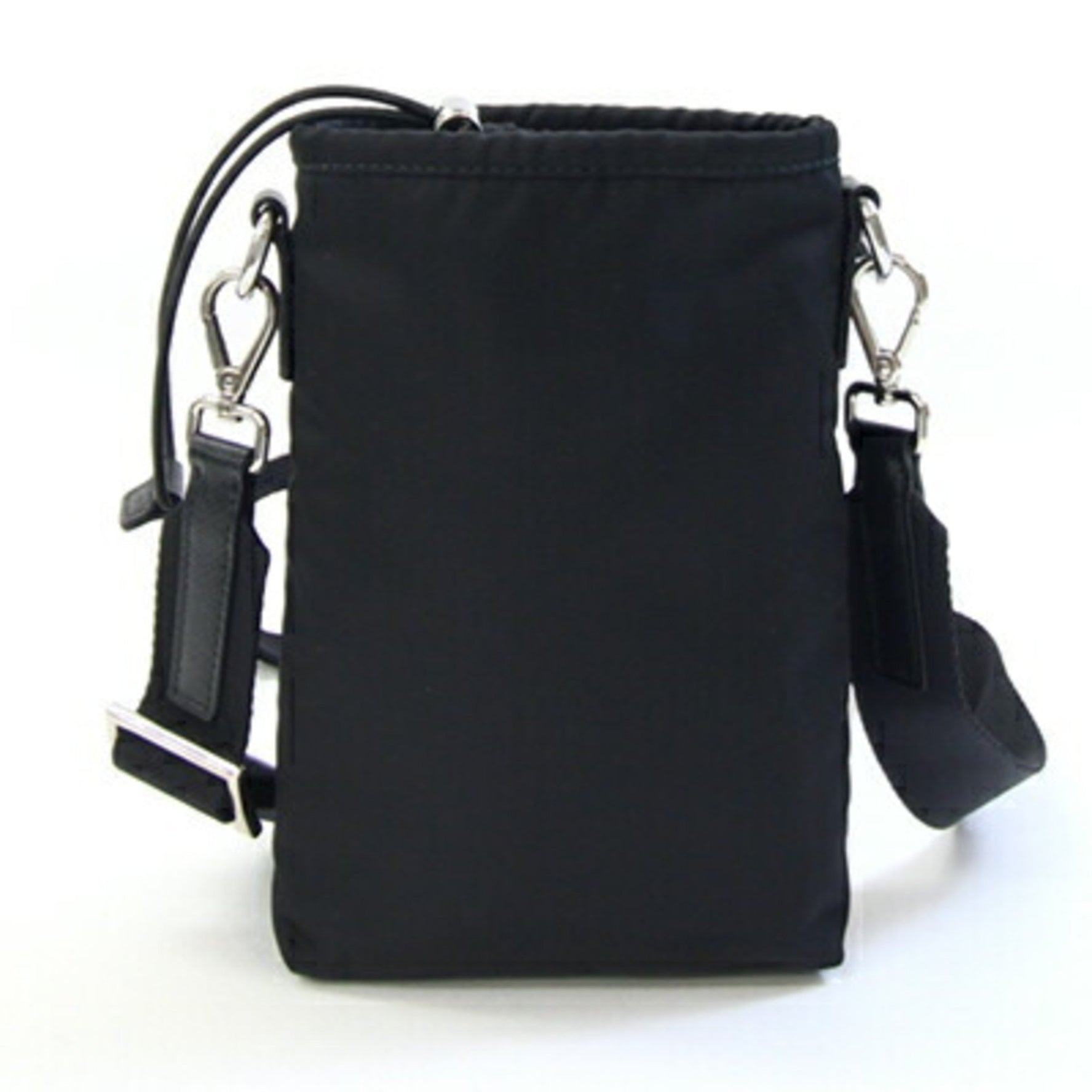 Prada Shoulder Bag with Re-Nylon Smartphone Case in Black. Nylon and Leather. Women.