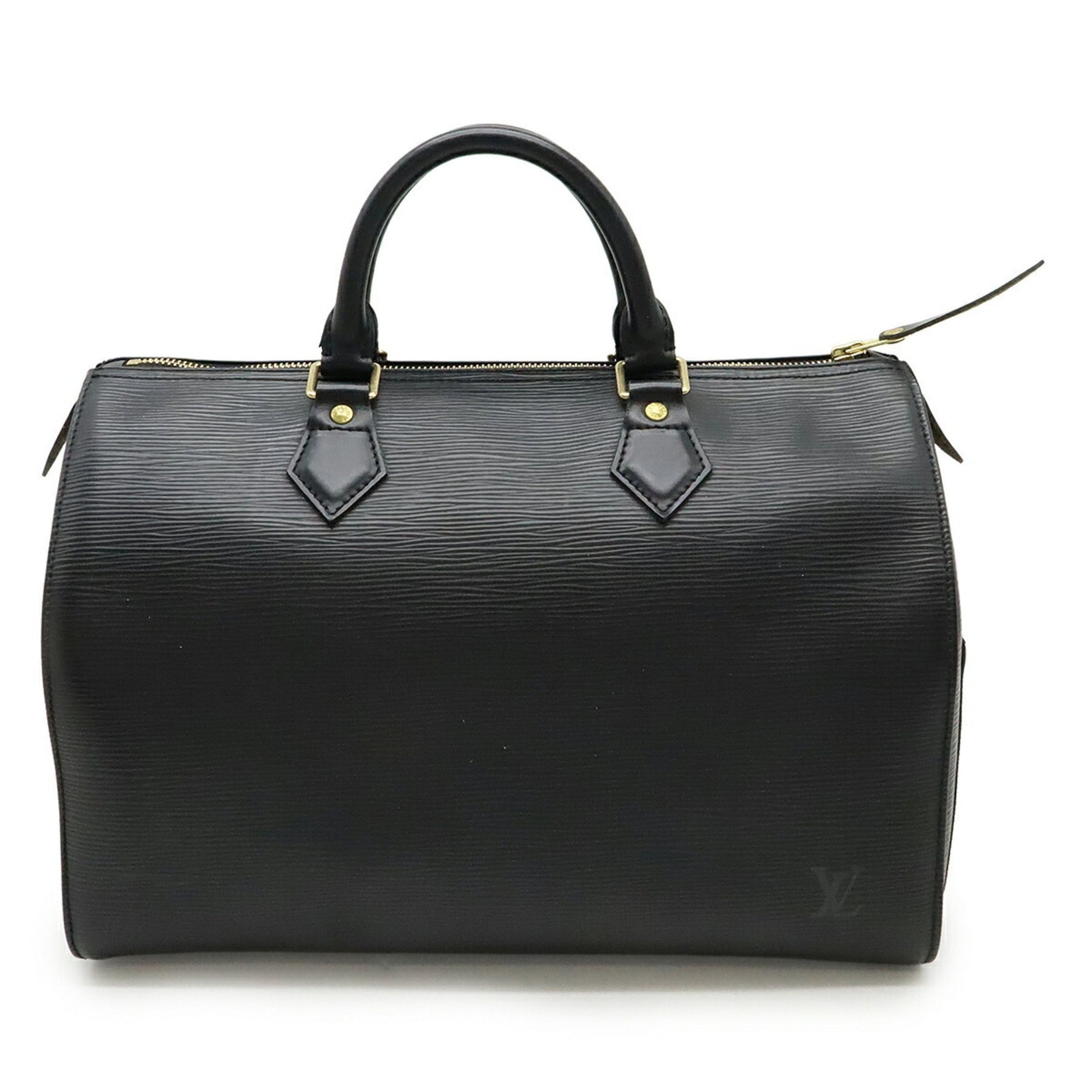 LOUIS VUITTON Epi Speedy 30 Handbag in Black Leather (Noir)