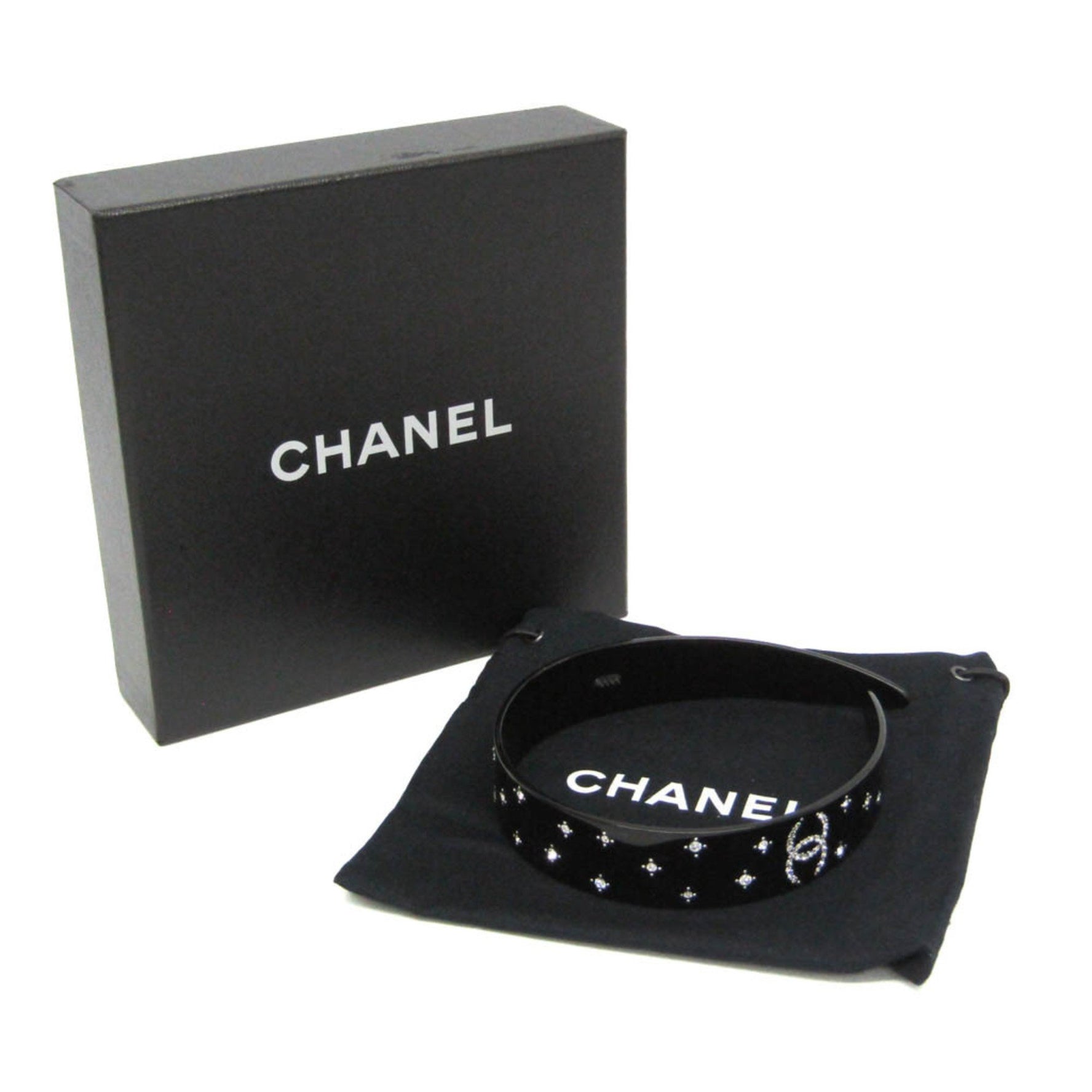 Chanel Coco Mark Rhinestone Plastic,Rhinestone Alice Band