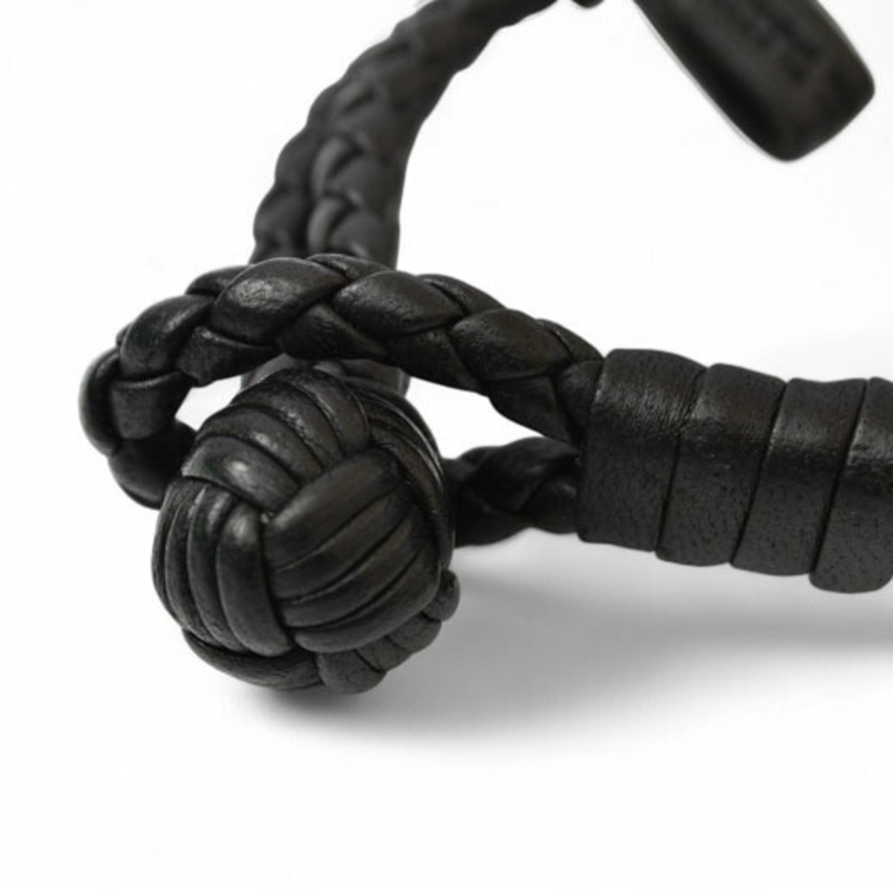Bottega Veneta Bracelet Bangle BOTTEGA VENETA Intrecciato Double Black S Size VO0BG 8803