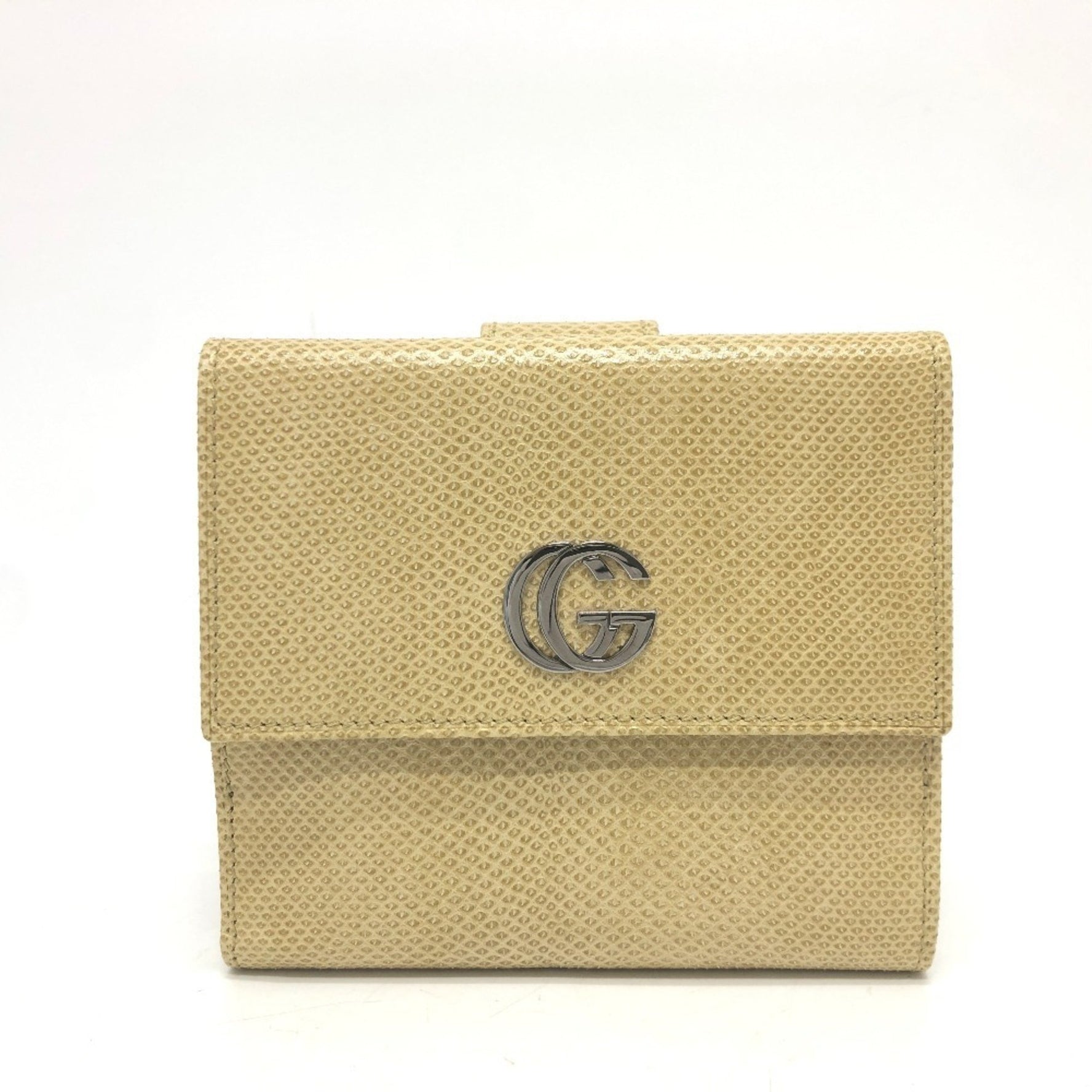GUCCI GG Marmont logo double hook bi-fold wallet compact leather