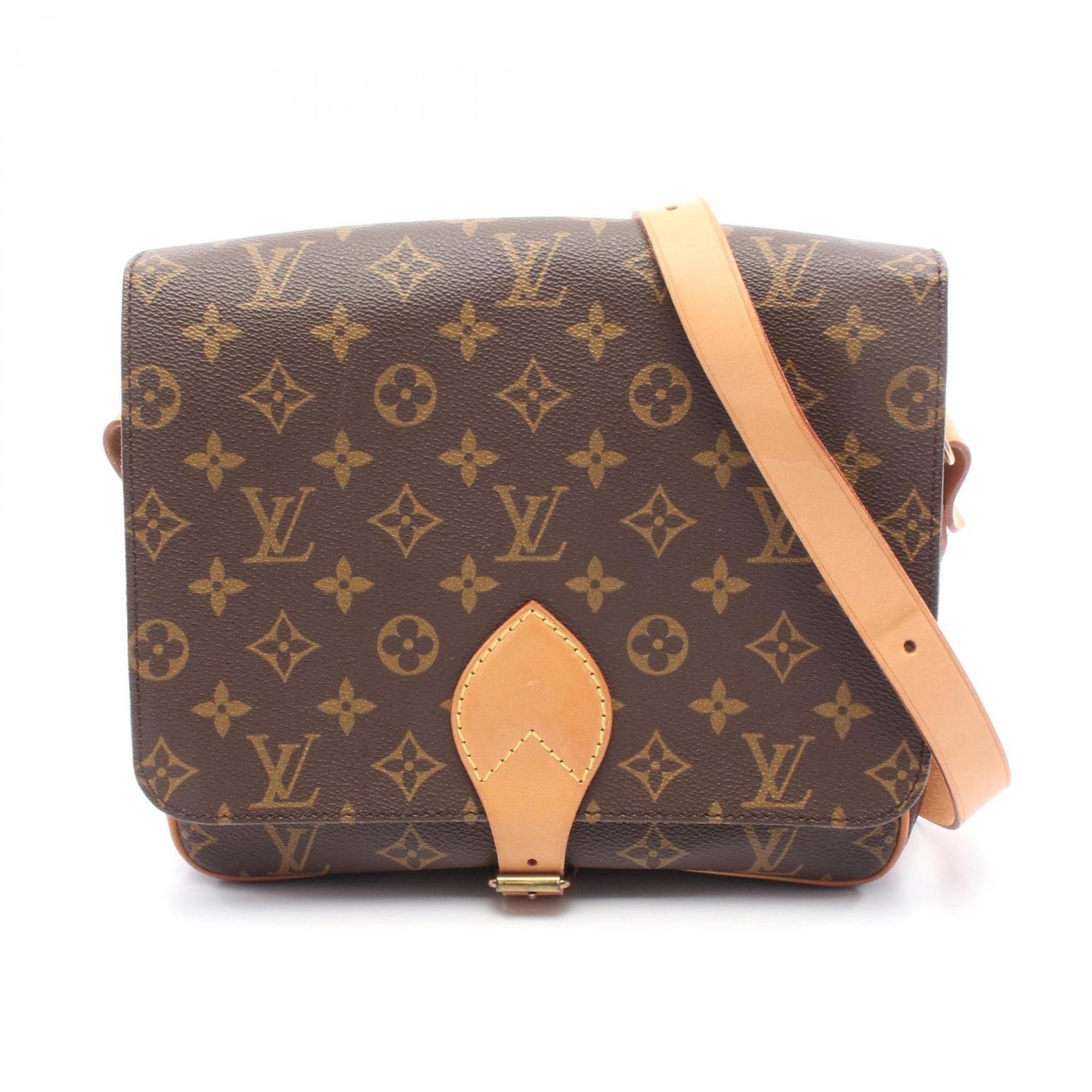 Louis Vuitton Cartesier GM Shoulder Bag Coated Canvas Leather Monogram Brown