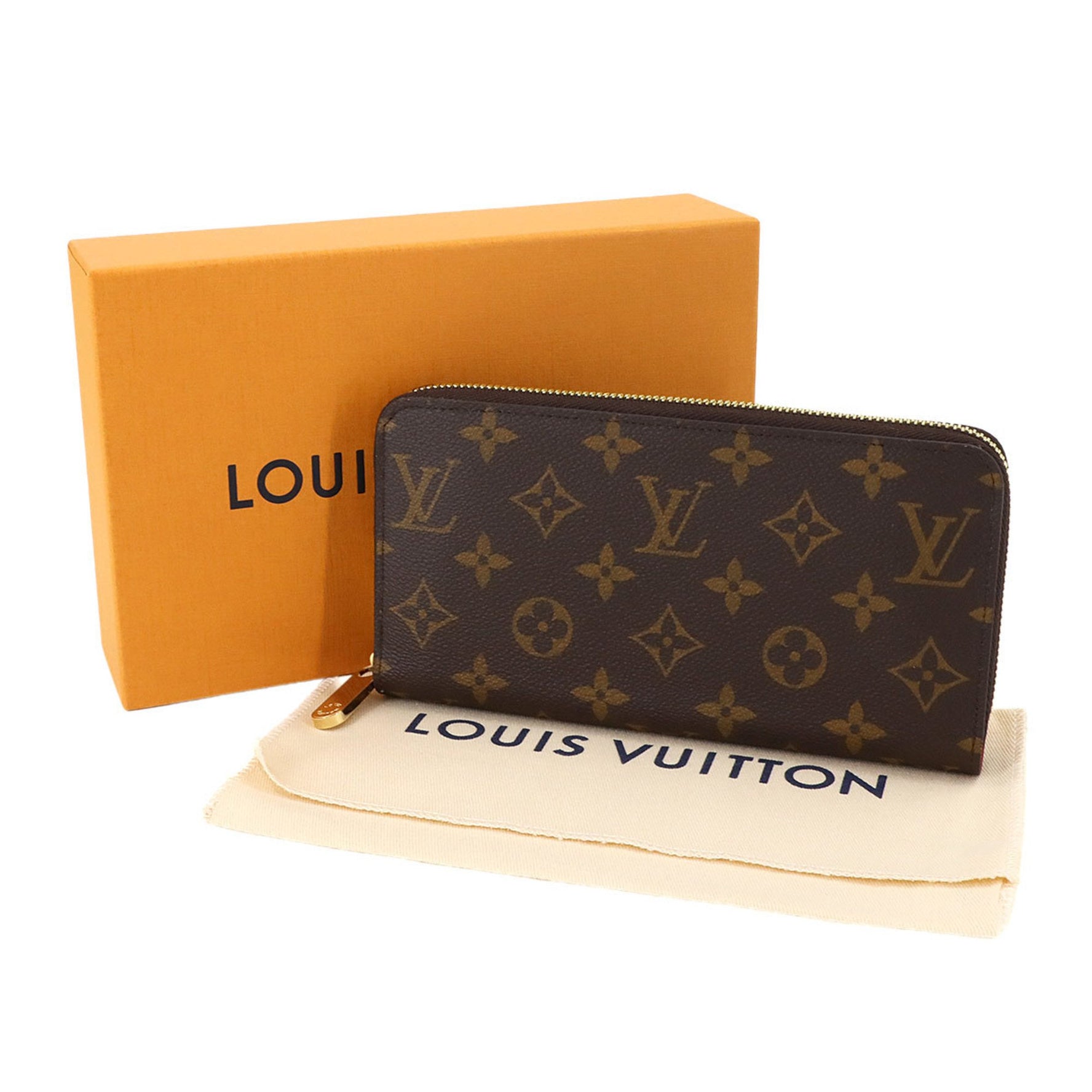 Louis Vuitton Monogram Zippy Wallet Round Long Coquelicot RFID