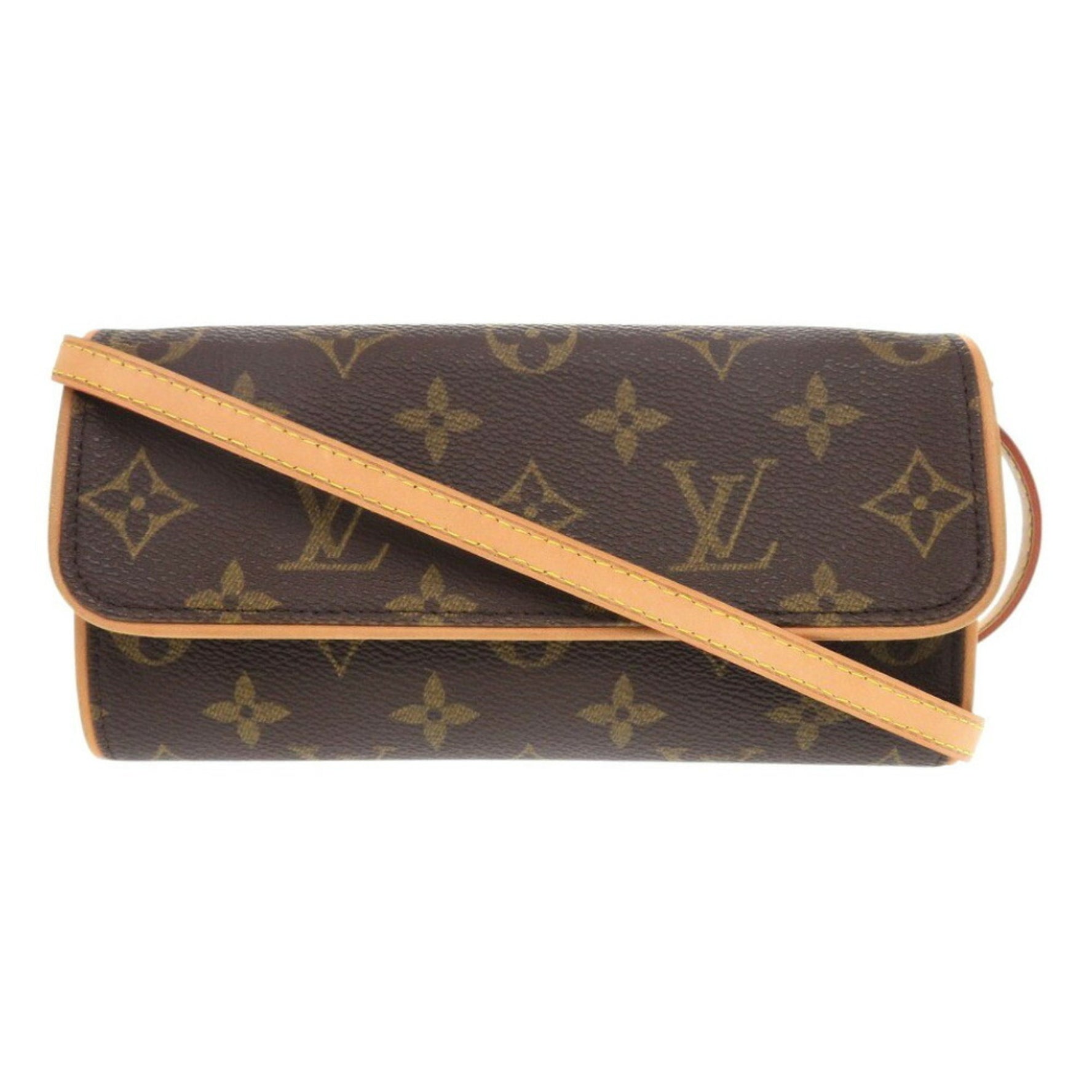 Louis Vuitton Pochette Twin PM Monogram Shoulder Bag LV 1047