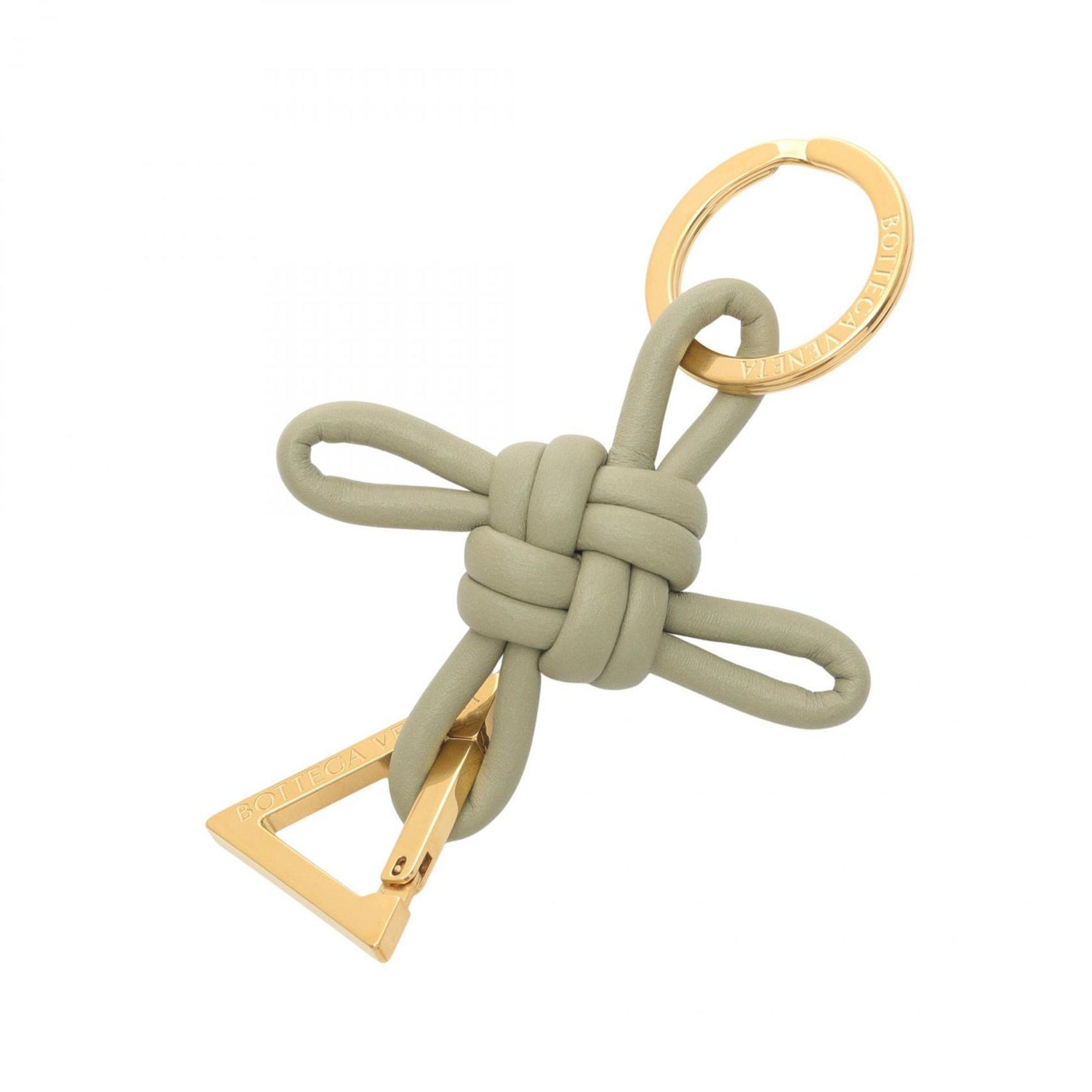 BOTTEGA VENETA Triangle Key Ring Holder Leather