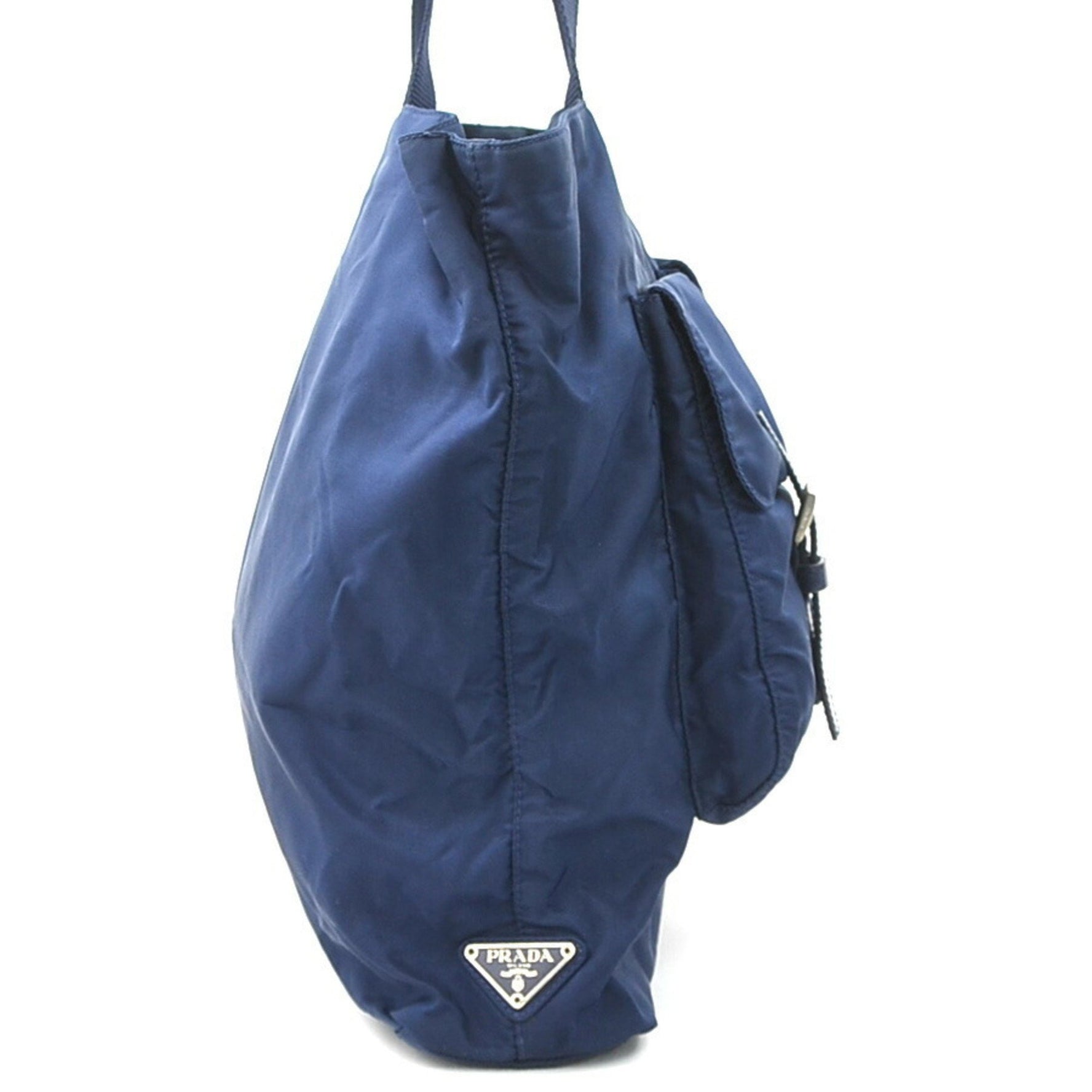 Prada Shoulder Bag Tote Nylon Silver Men's