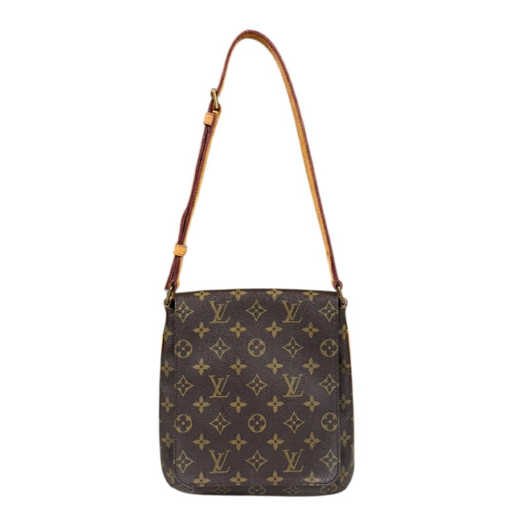 Louis Vuitton Musette Salsa Short Monogram Shoulder Bag Canvas M51258 Brown Women's LOUIS VUITTON