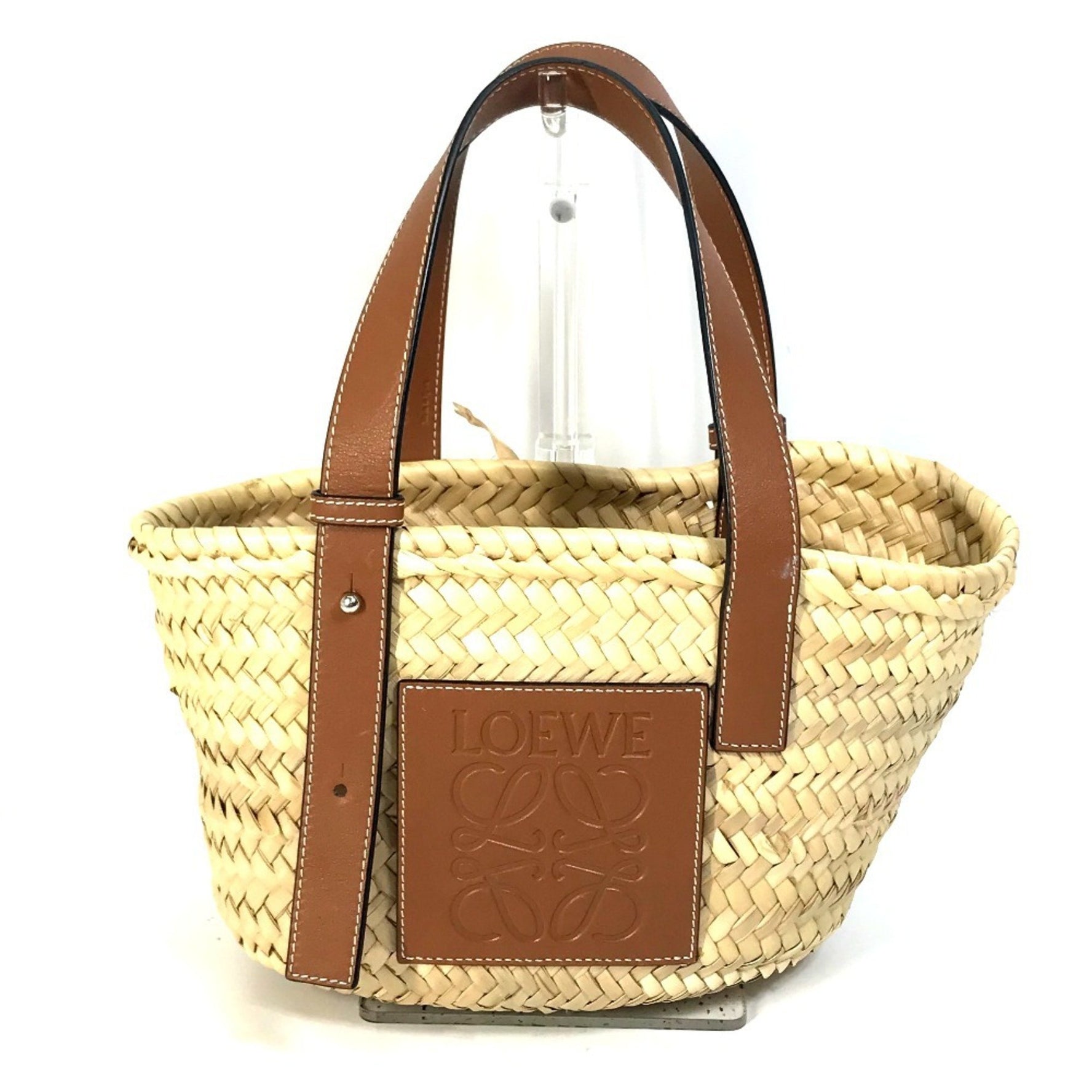LOEWE Anagram Straw Bag, Small, Raffia Handbag