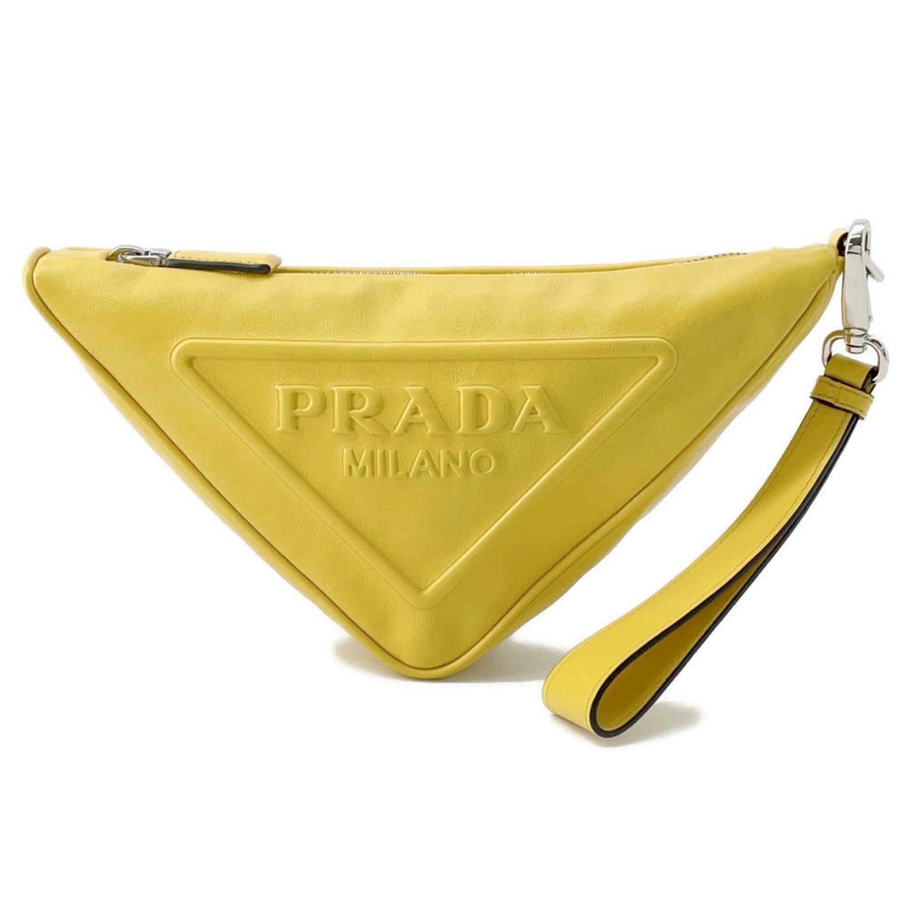 Prada Clutch Bag Triangle Leather 2NE054 PRADA Bags