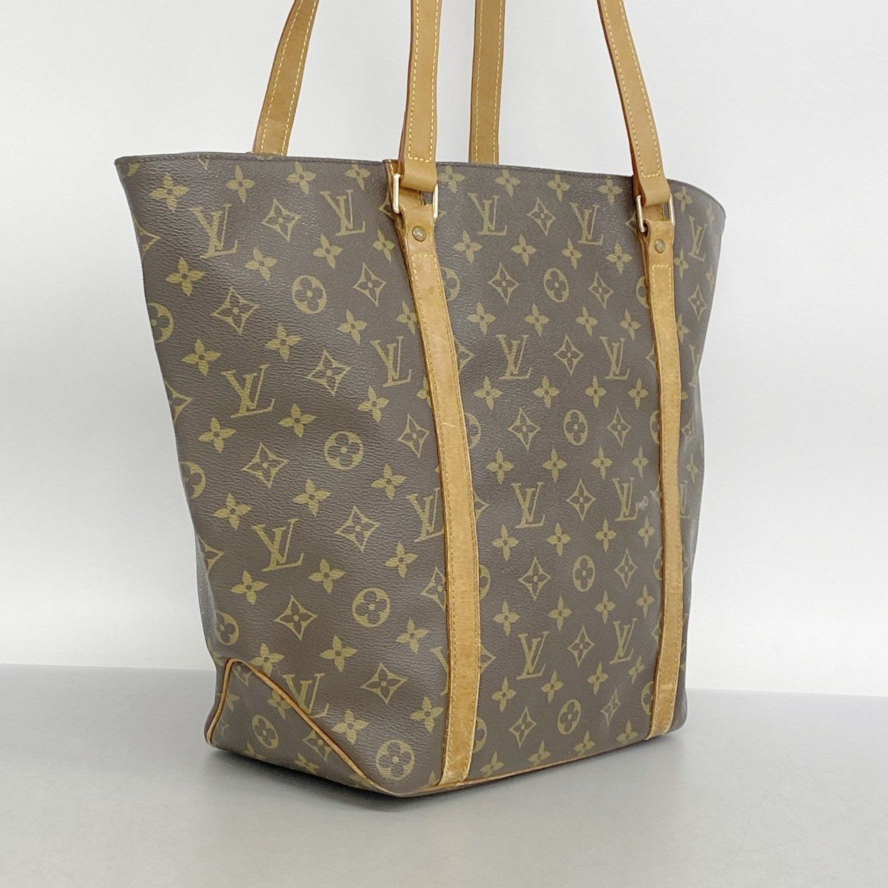 Louis Vuitton Monogram Sac Tote Bag M51109 Brown Women's