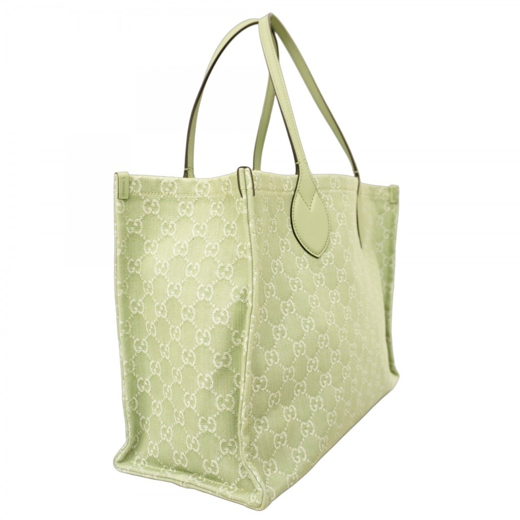 Gucci Ophidia Tote Bag Denim Green Women's