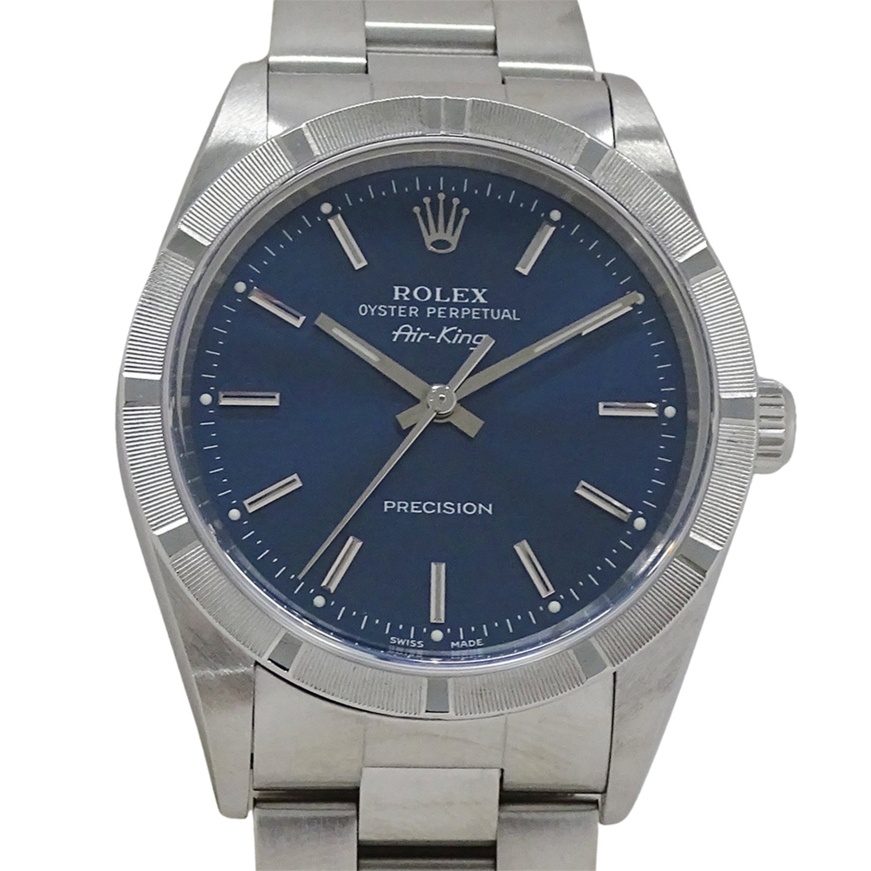 Rolex Air-King Y-number Automatic Watch, Stainless Steel, Silver, Blue, Polished