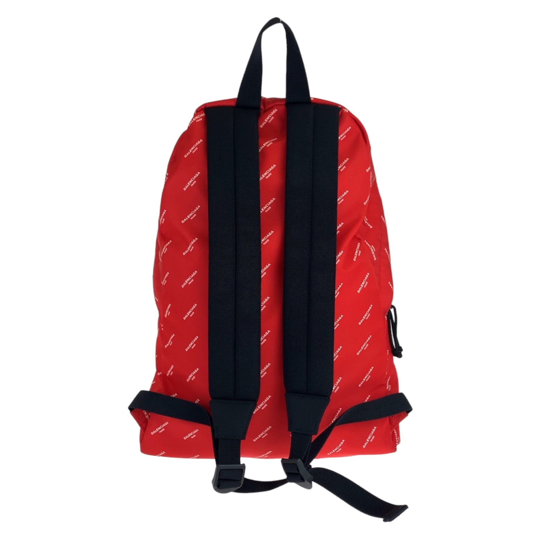 BALENCIAGA Explorer Red and Black Nylon Backpack for Men