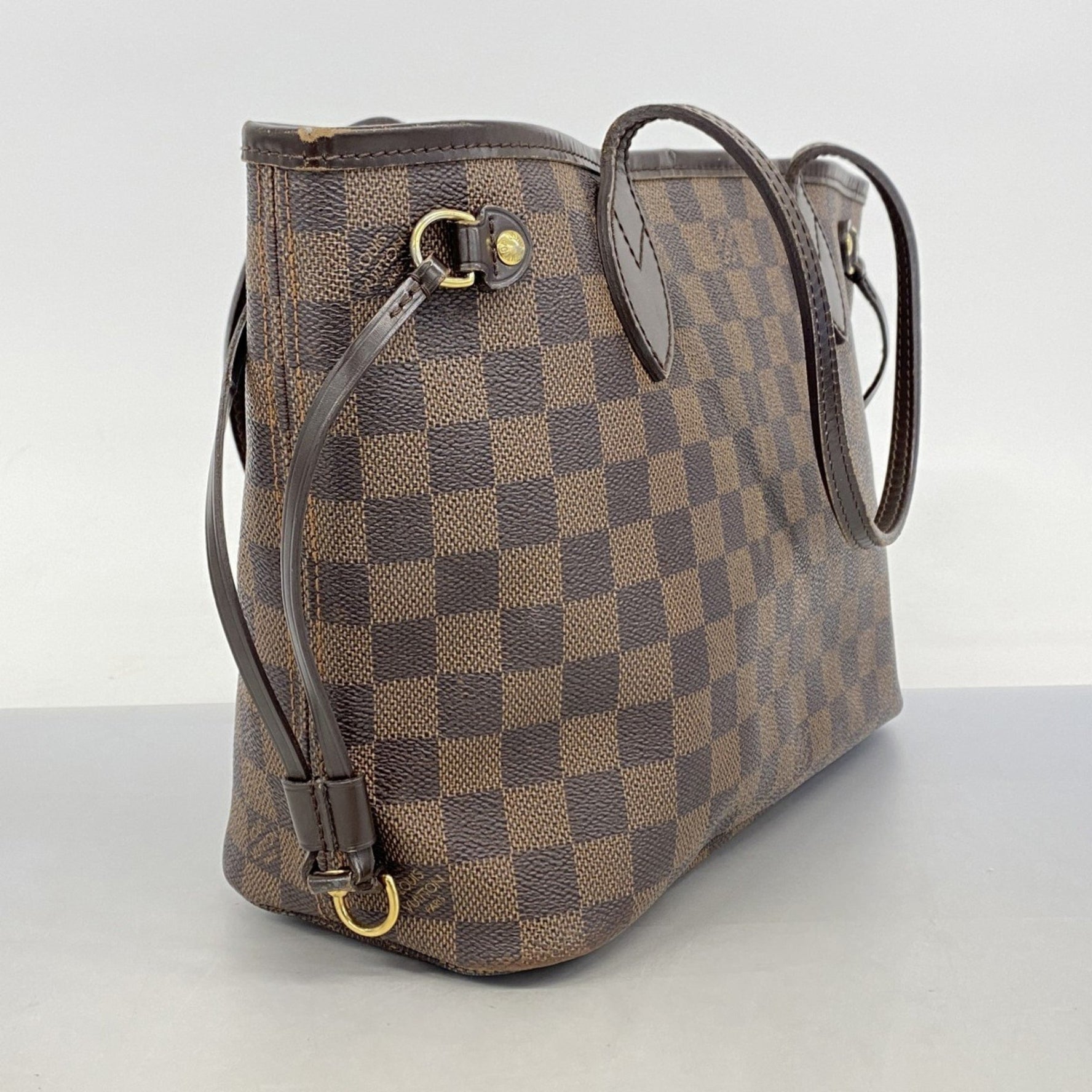 Louis Vuitton Damier Neverfull PM Tote Bag N51109 Ebene for Women