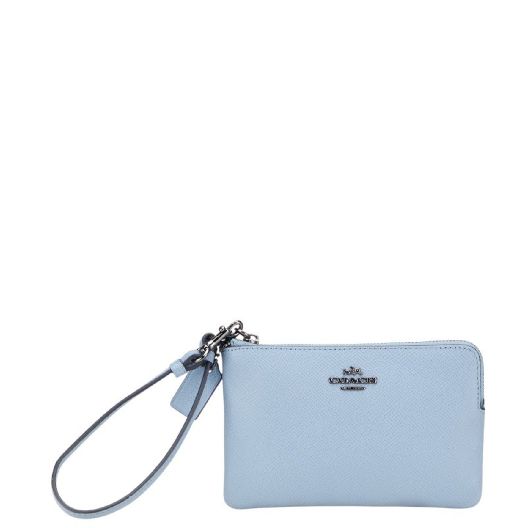 Coach logo pouch in leather .