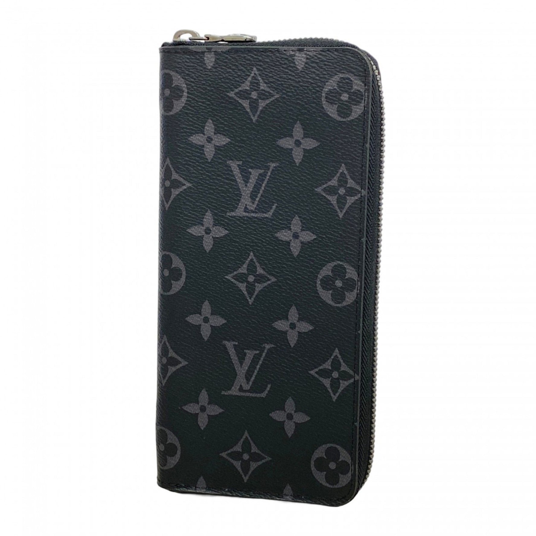 Louis Vuitton Monogram Eclipse Zippy Wallet Vertical Black/Grey Long