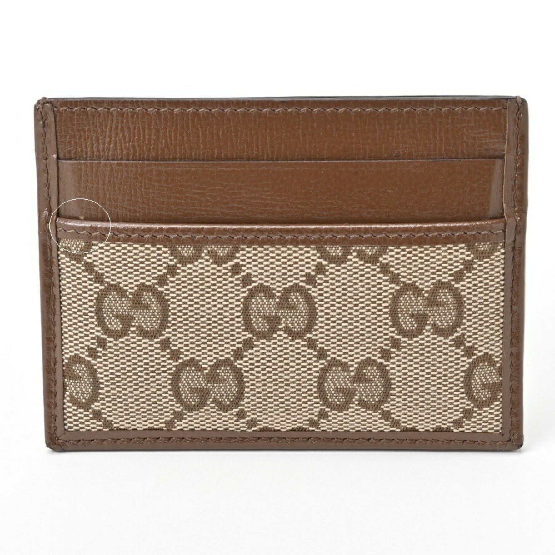 GUCCI x BALENCIAGA Hacker Project Card Case GG Canvas Leather Brown S-156674