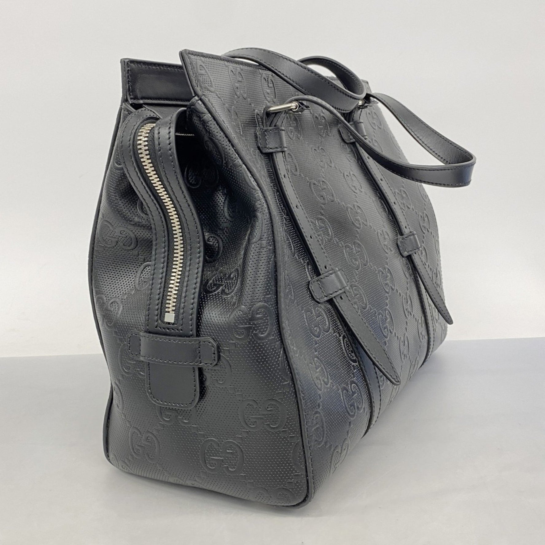 Gucci GG Embossed Handbag Leather