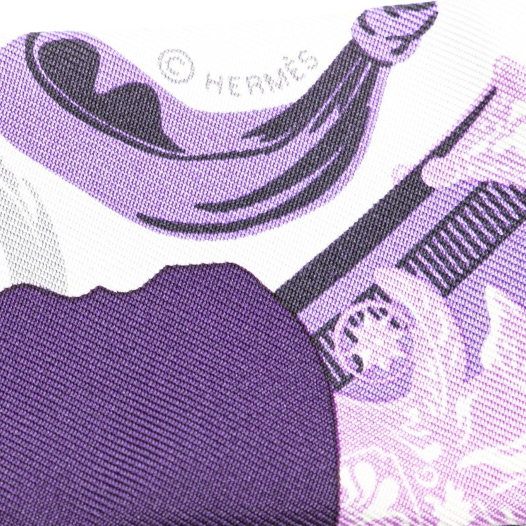 Hermes Twilly TOUT EN CARRE Everything is in the Carre Scarf Muffler Purple Multicolor Silk Women's HERMES