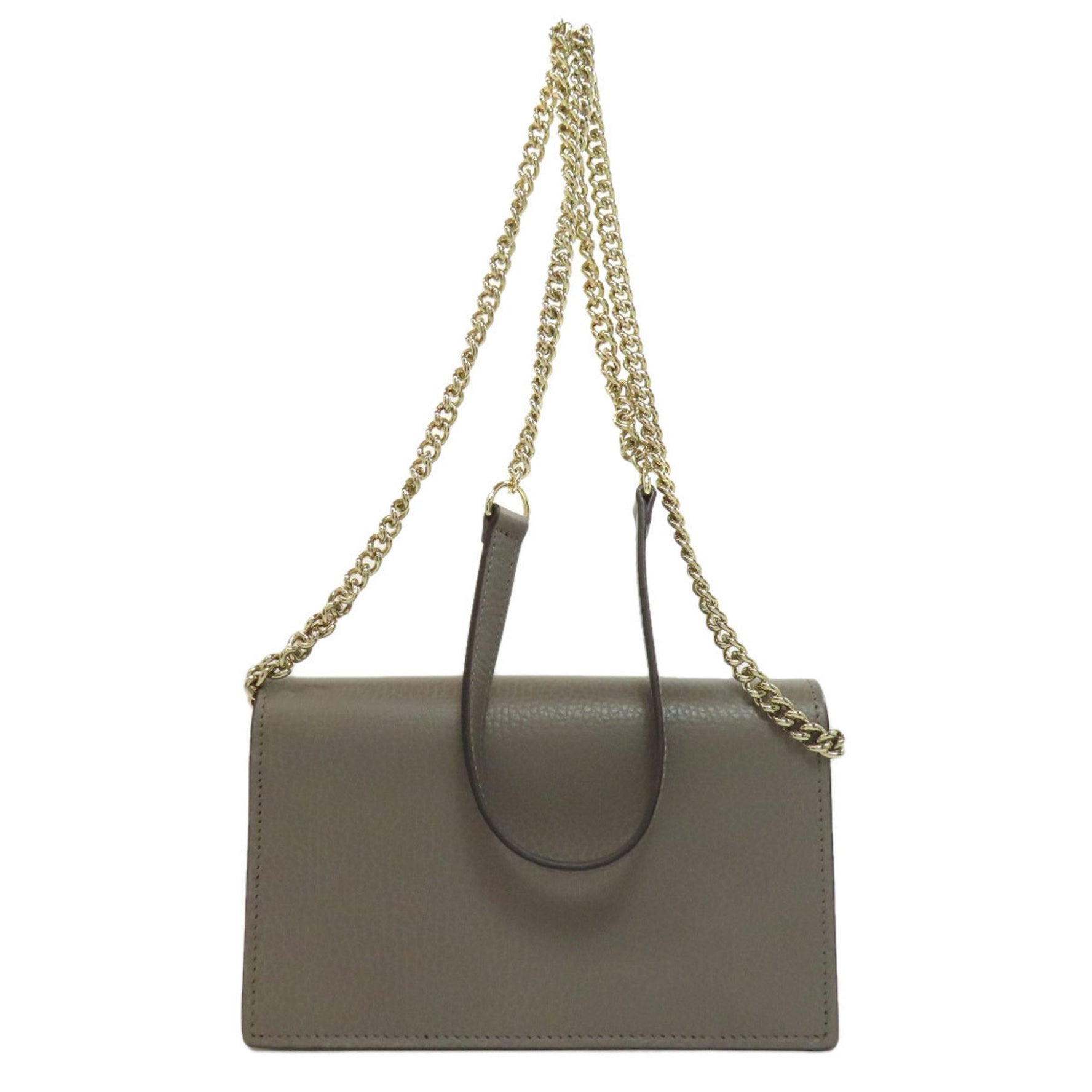 Gucci Outlet Chain Wallet Interlocking G Long Leather Women's GUCCI