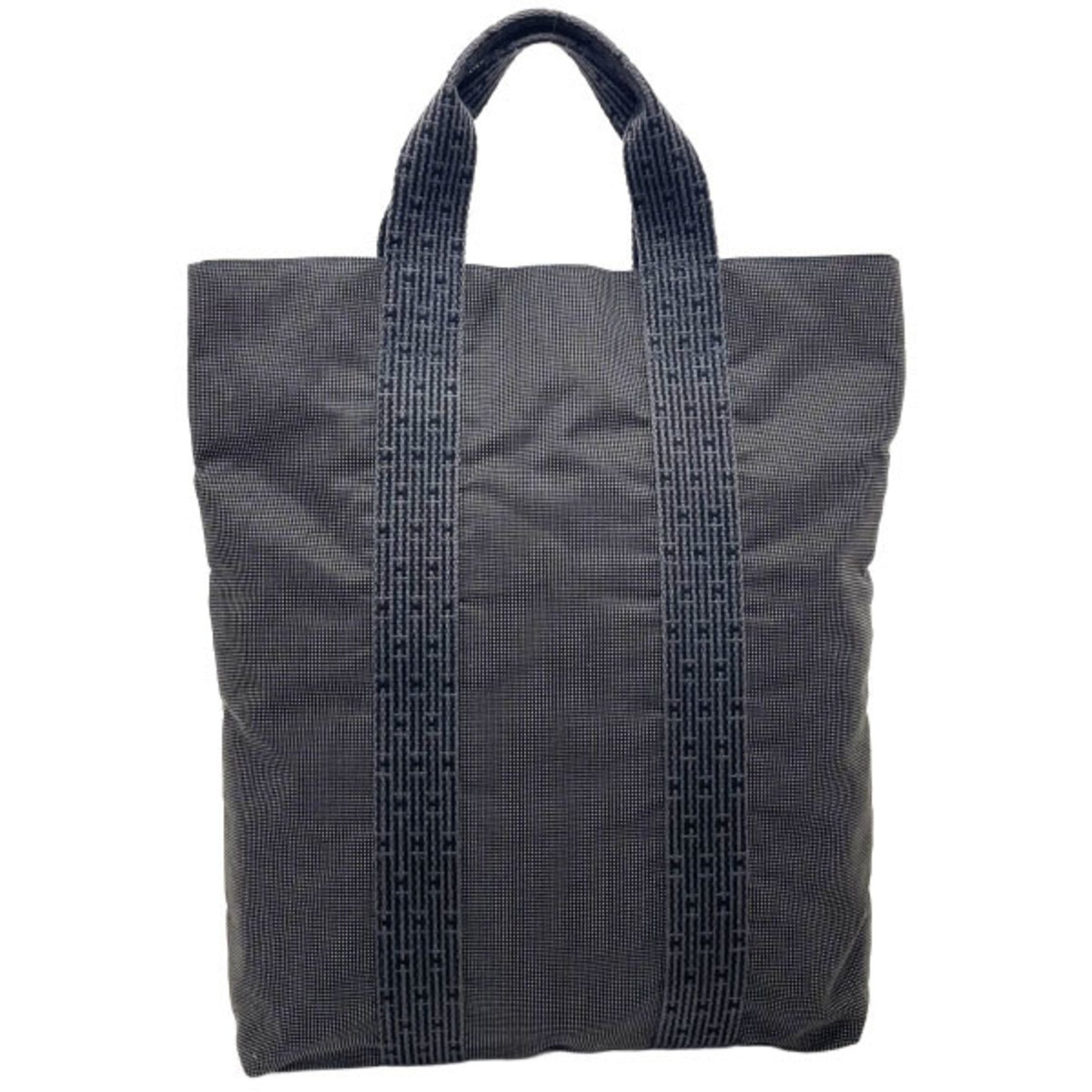 Hermes Tote Bag Air Line Cabas Nylon Canvas Grey HERMES Handbag Men Women Unisex HW-14028