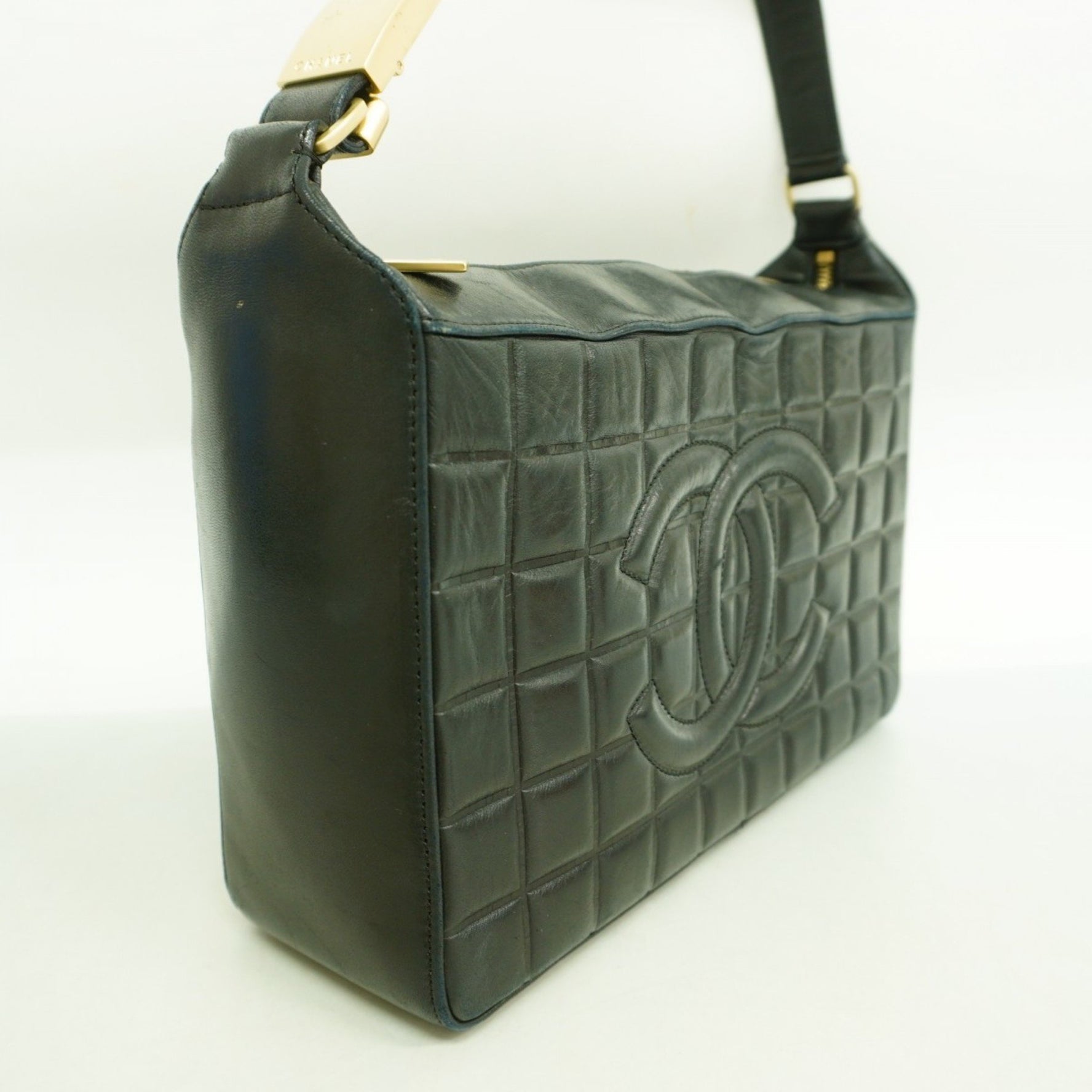 Chanel Chocobar Shoulder Bag in Lambskin and Champagne