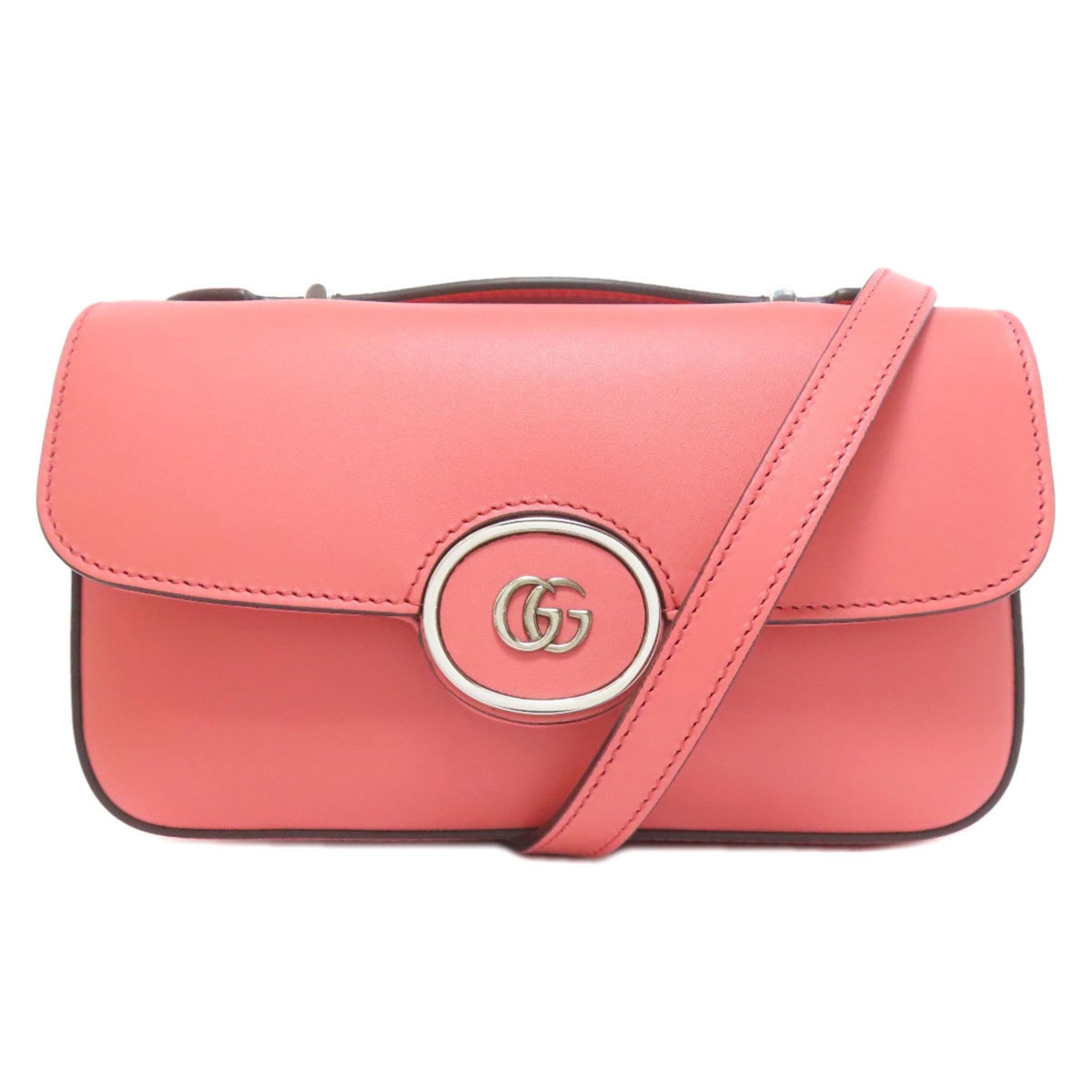 Gucci Double G Mini Chain Shoulder Bag Leather