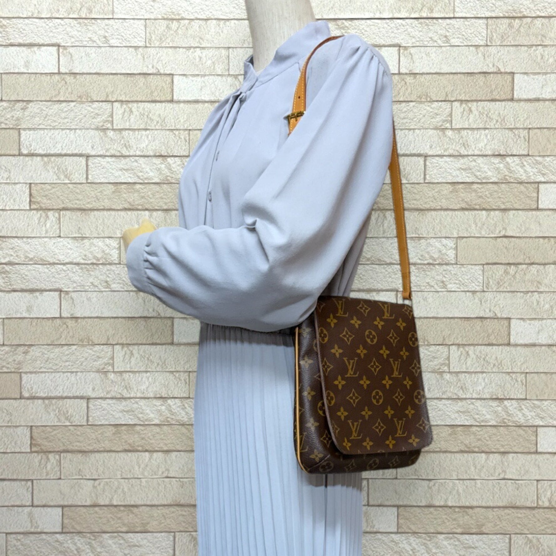 Louis Vuitton Musette Salsa Monogram Shoulder Bag Canvas M51258 Brown Women's LOUIS VUITTON
