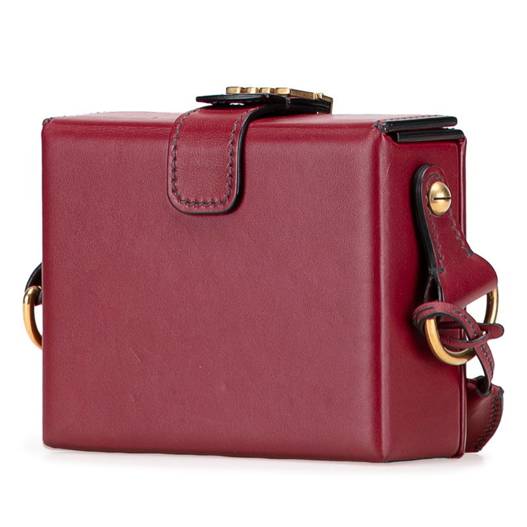 Christian Dior Dior Addict Small Box Shoulder Bag in Red Leather