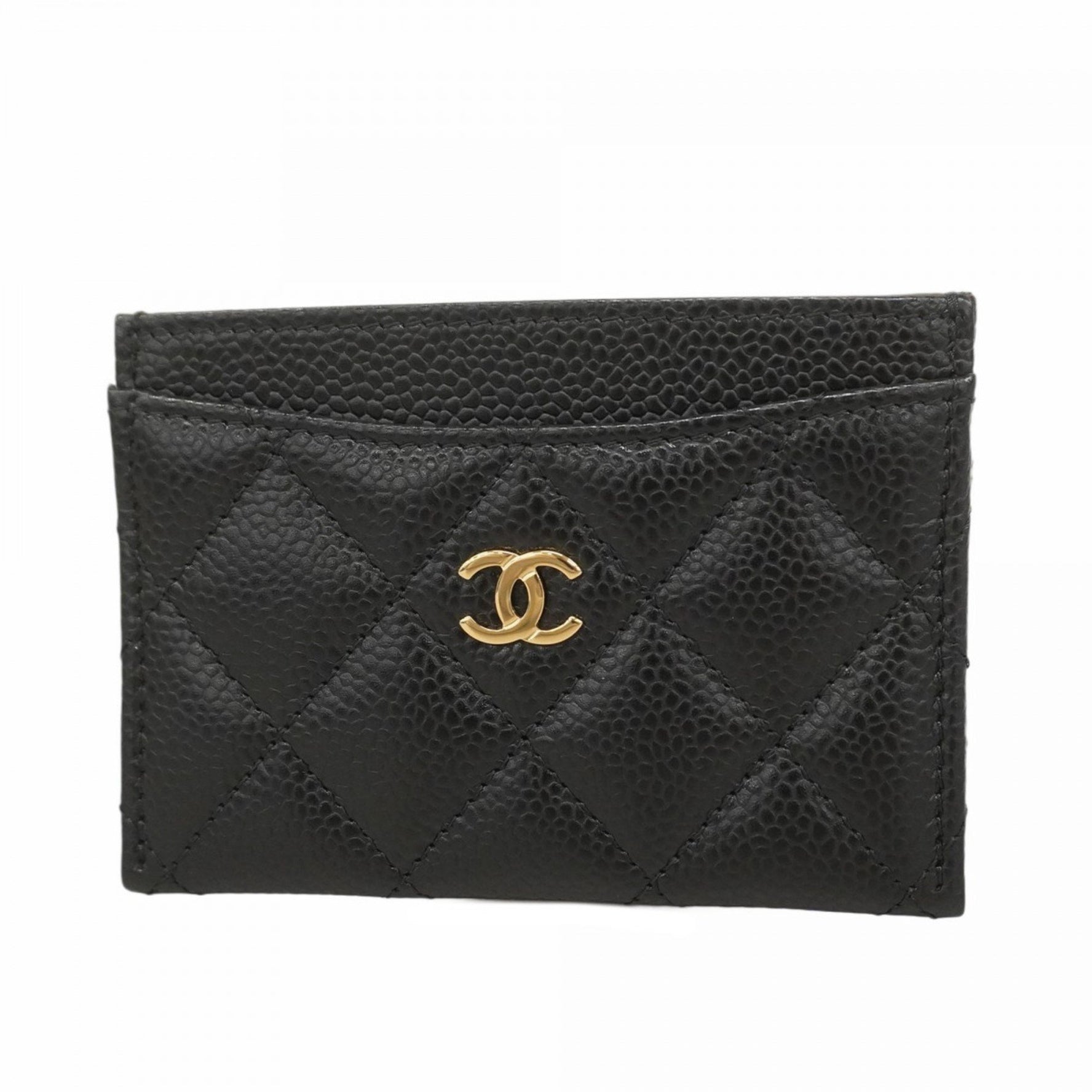 Chanel Matelasse Business Card Case in Caviar Leather
