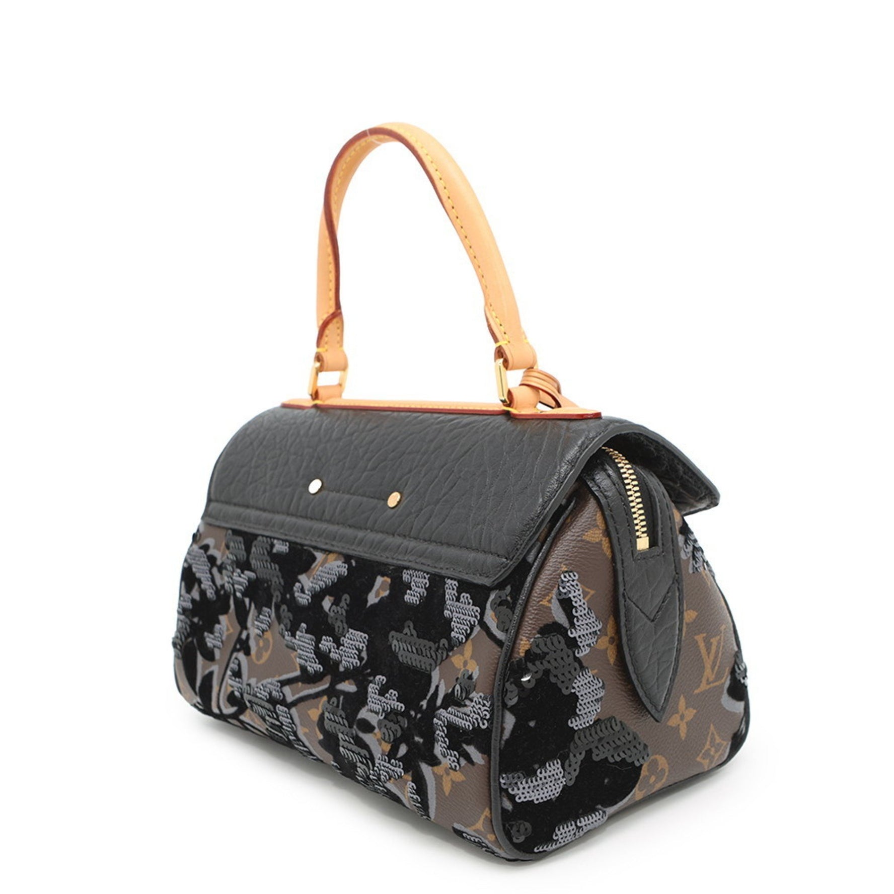 Louis Vuitton Monogram Fleur de Gé Carrousel Handbag 2010 Collection Black